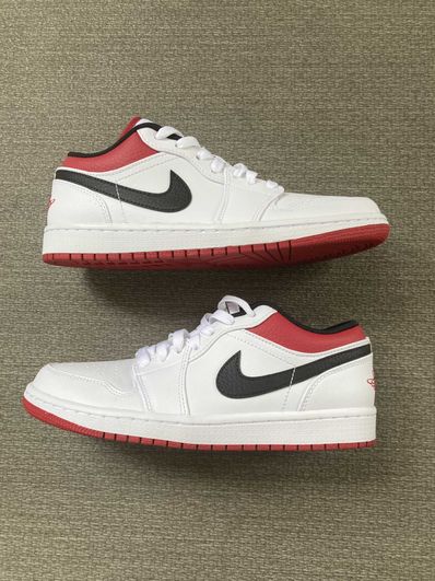 NIKE AIR JORDAN 1 LOW "WHITE/UNIVERSITY RED/BLACK"