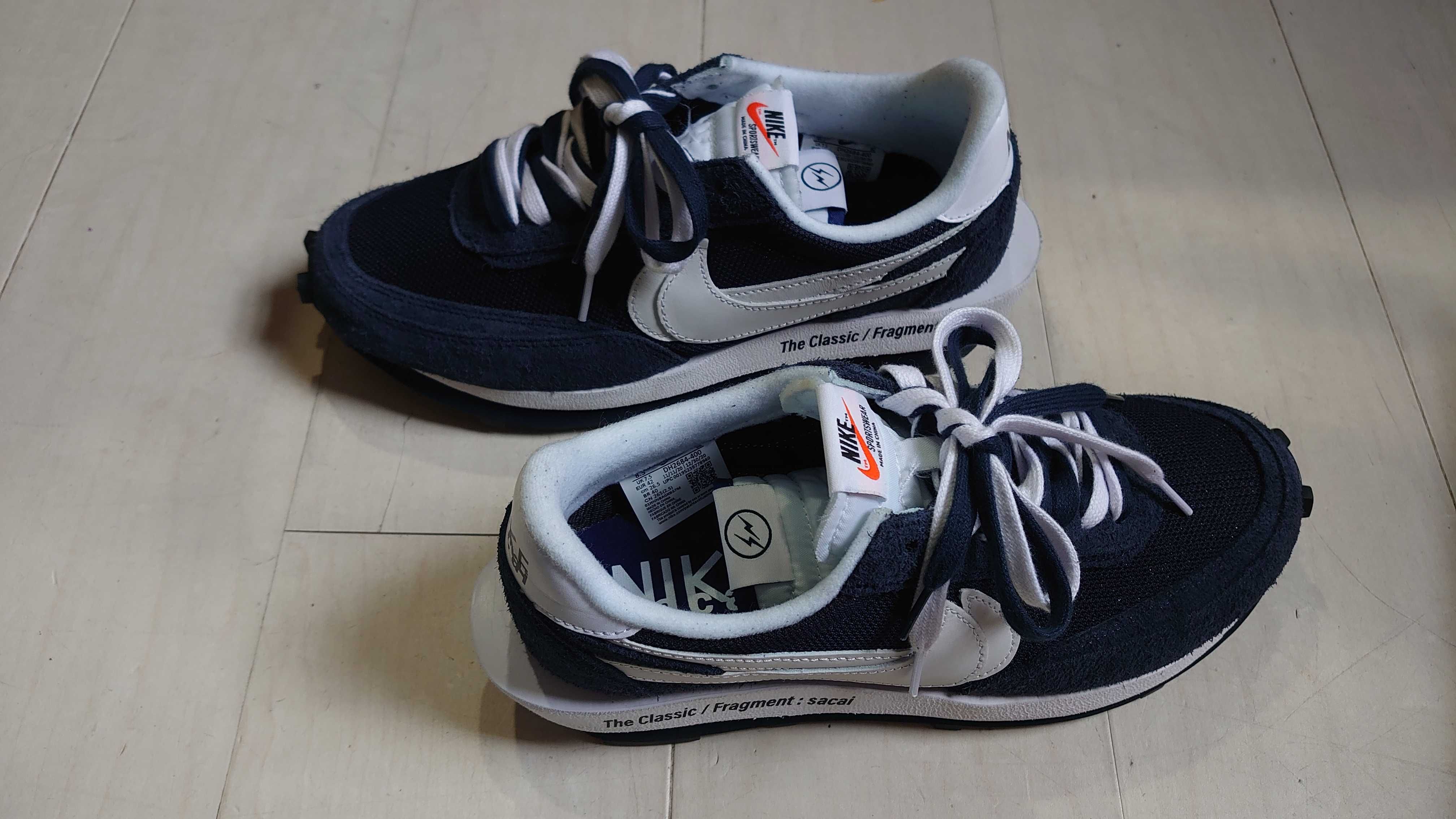 Fragment × sacai × Nike LD Waffle "Blackended Blue"