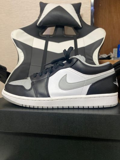 NIKE AIR JORDAN 1 LOW "BLACK/LIGHT SMOKE GREY"