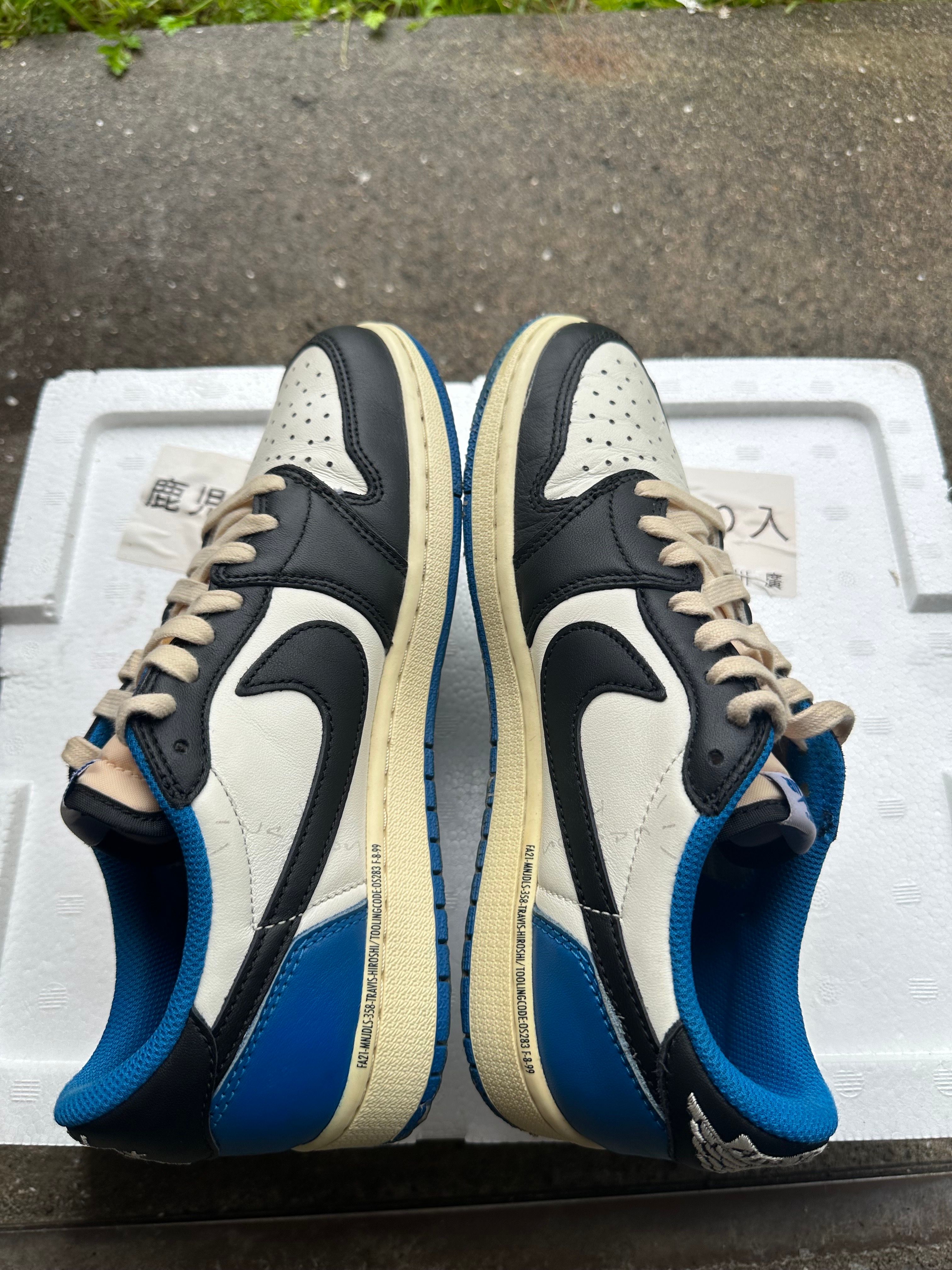 Travis Scott × fragment design × Nike Air Jordan 1 Low OG SP "Military Blue"