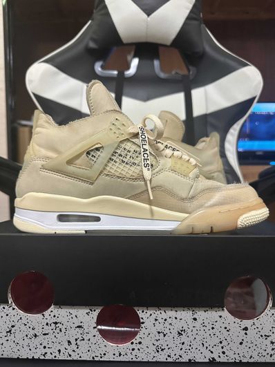 Off-White × Nike Women's Air Jordan 4 SP "Sail"