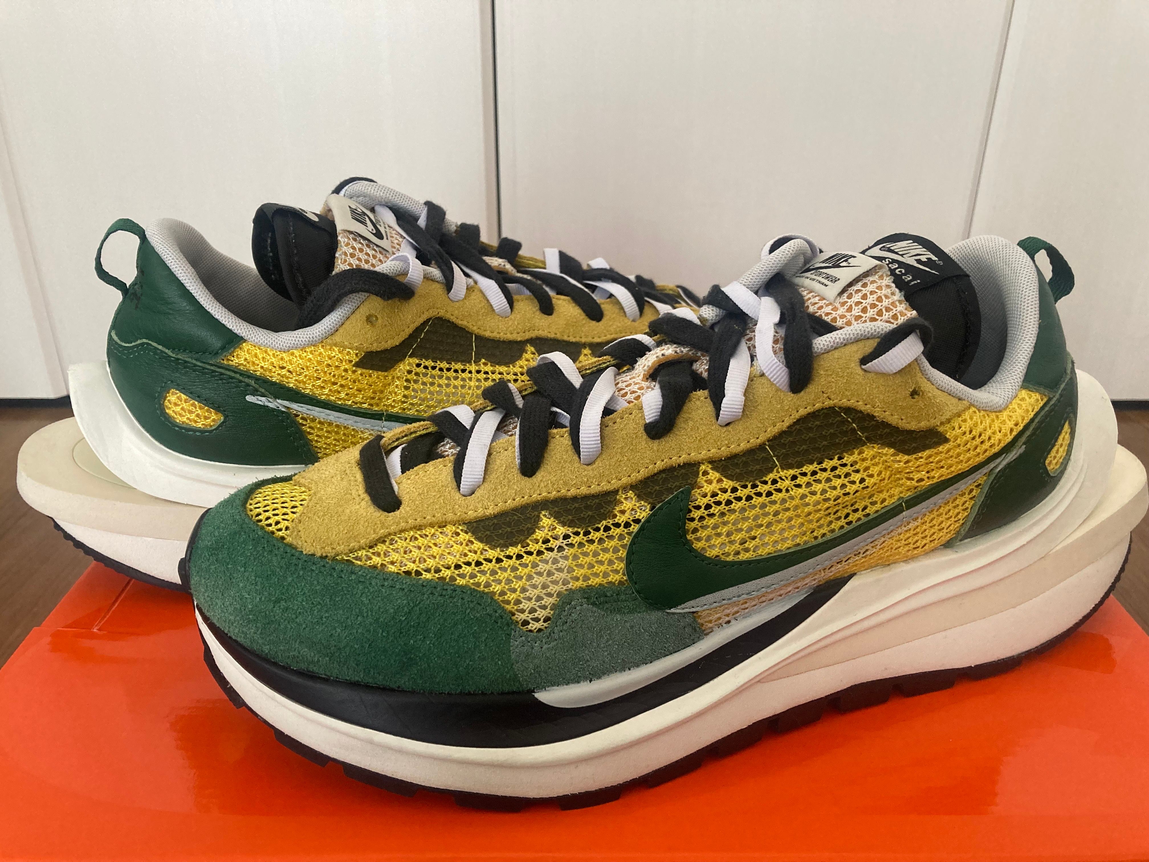 sacai × Nike Vapor Waffle "Tour Yellow/Stadium Green-Sail"