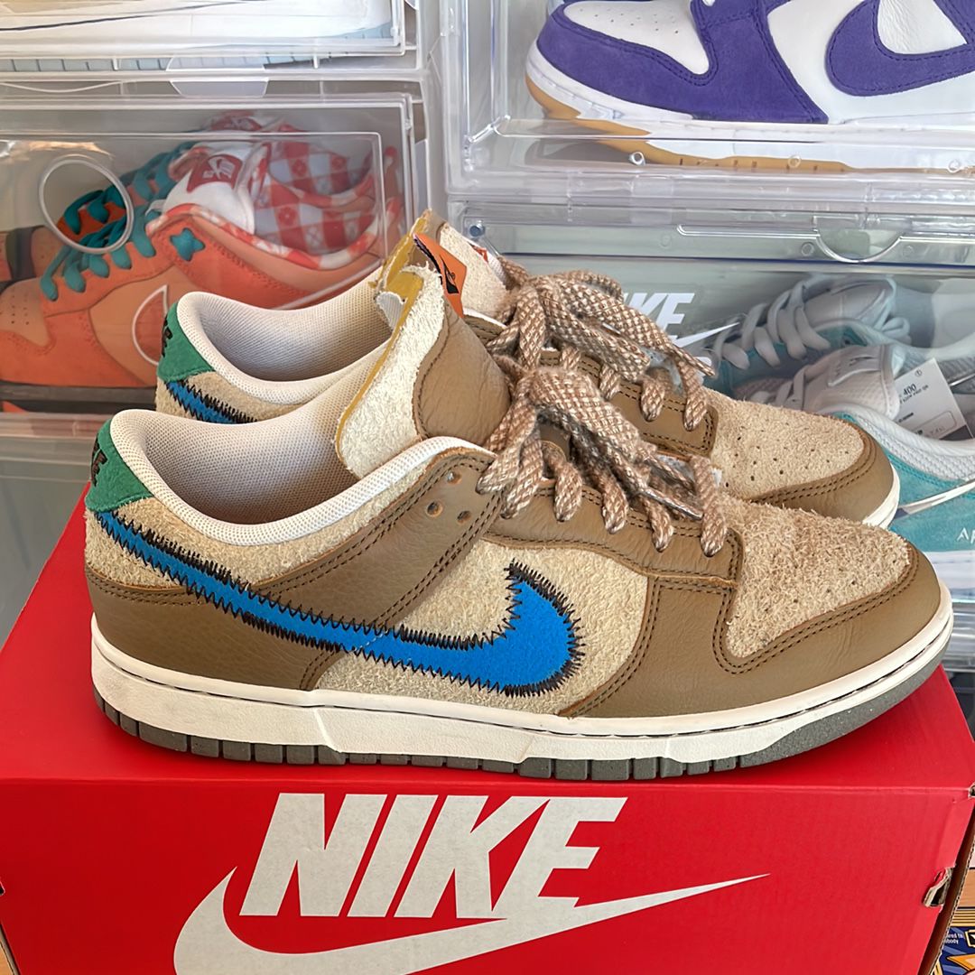 size? × Nike Dunk Low "Dark Driftwood/Photo BlueRattan"