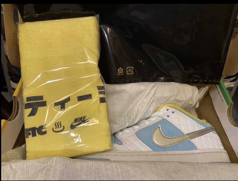 FTC × Nike SB Dunk Low "White/Blue"