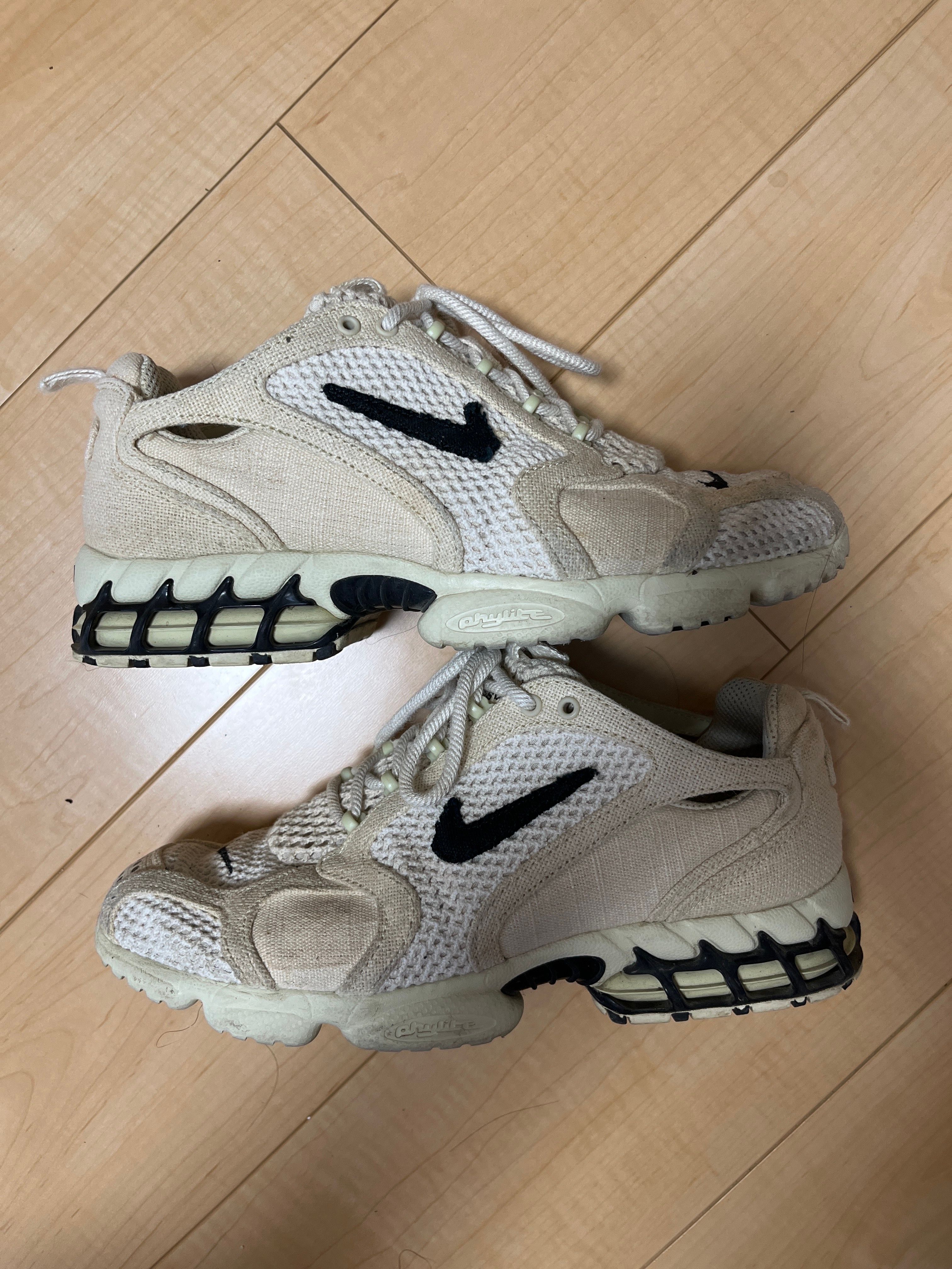 Stussy × Nike Air Zoom Spiridon CG 2 "Fossil/Black"