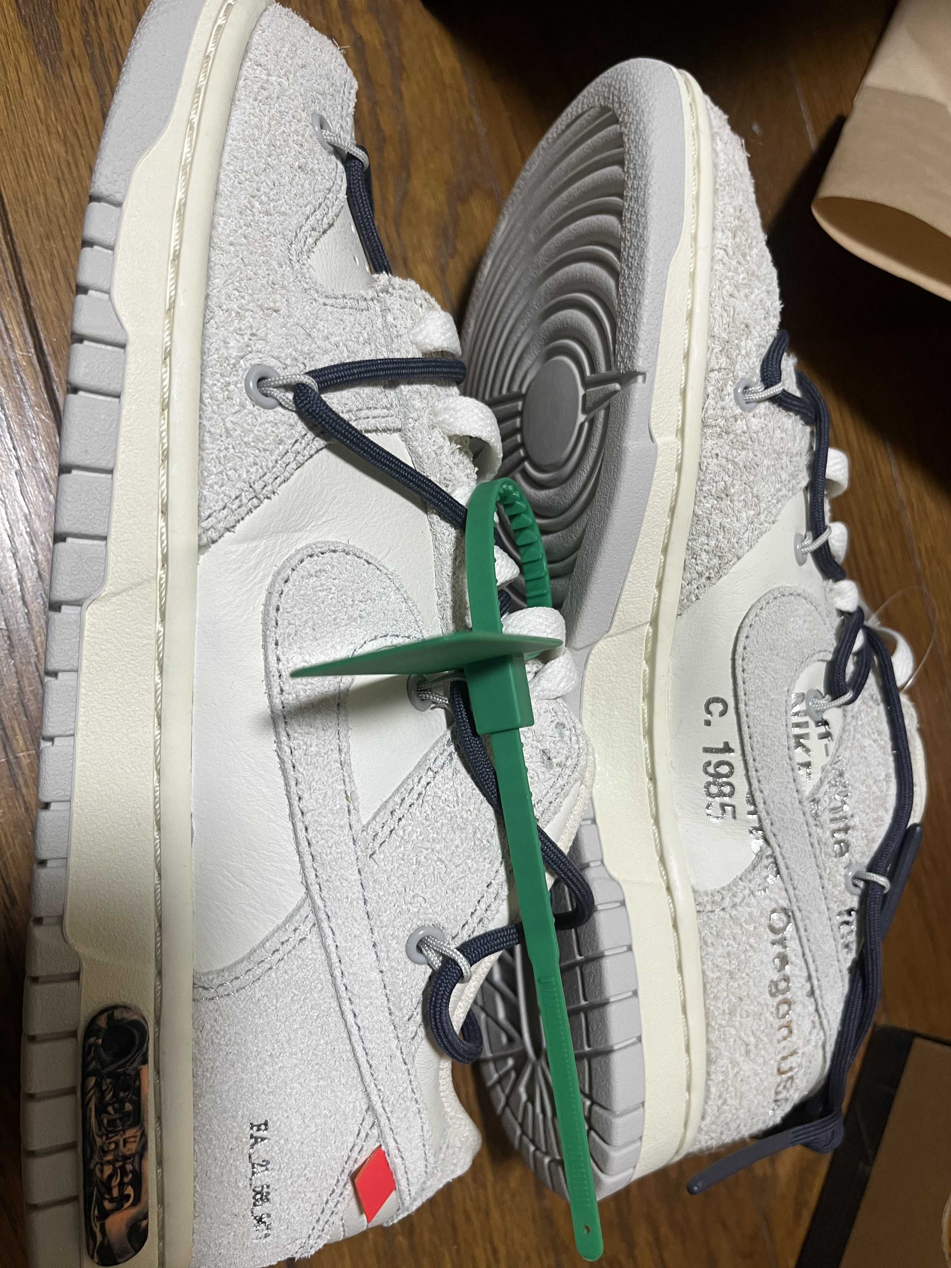 Off-White × Nike Dunk Low "Sail/Neutral Grey/Gridiron"