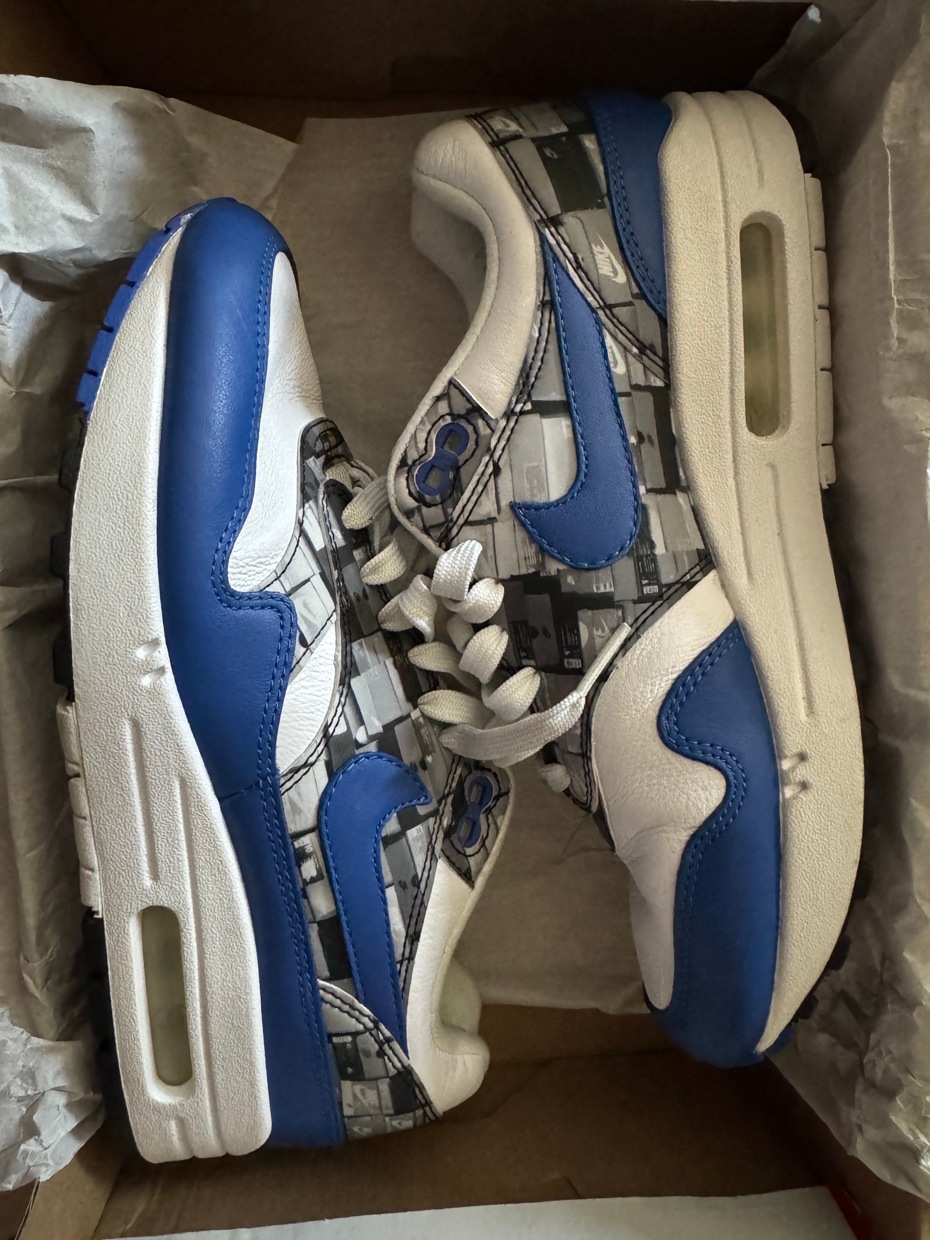 atmos × Nike Air Max 1 Blue "We Love Nike"