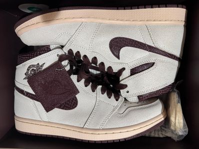 A Ma Maniere × Nike Air Jordan 1 Retro High OG "Sail and Burgundy"