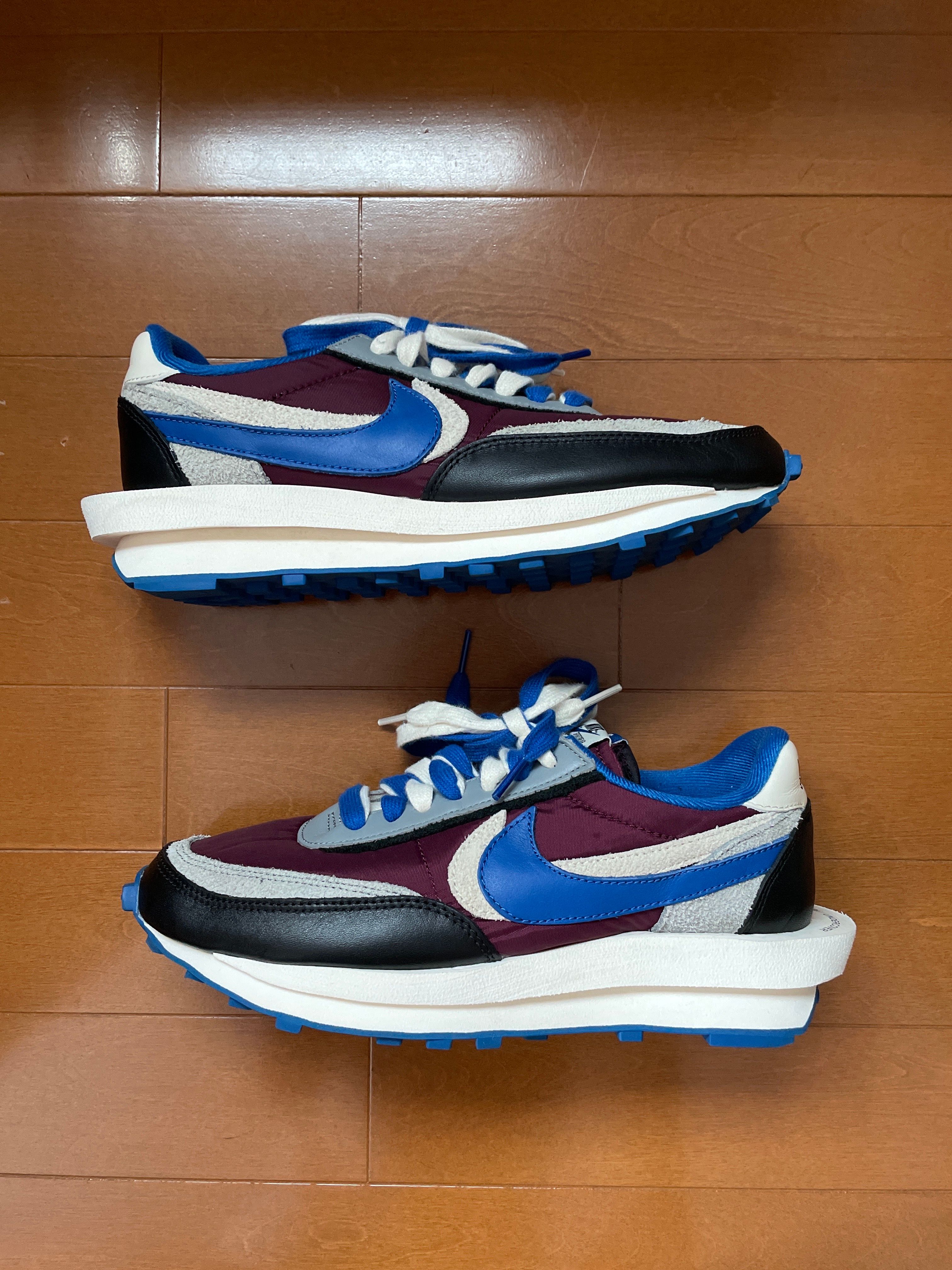 UNDERCOVER × sacai × Nike LD Waffle "Night Maroon/Pale Ivory-Ground Grey-Team Royal"