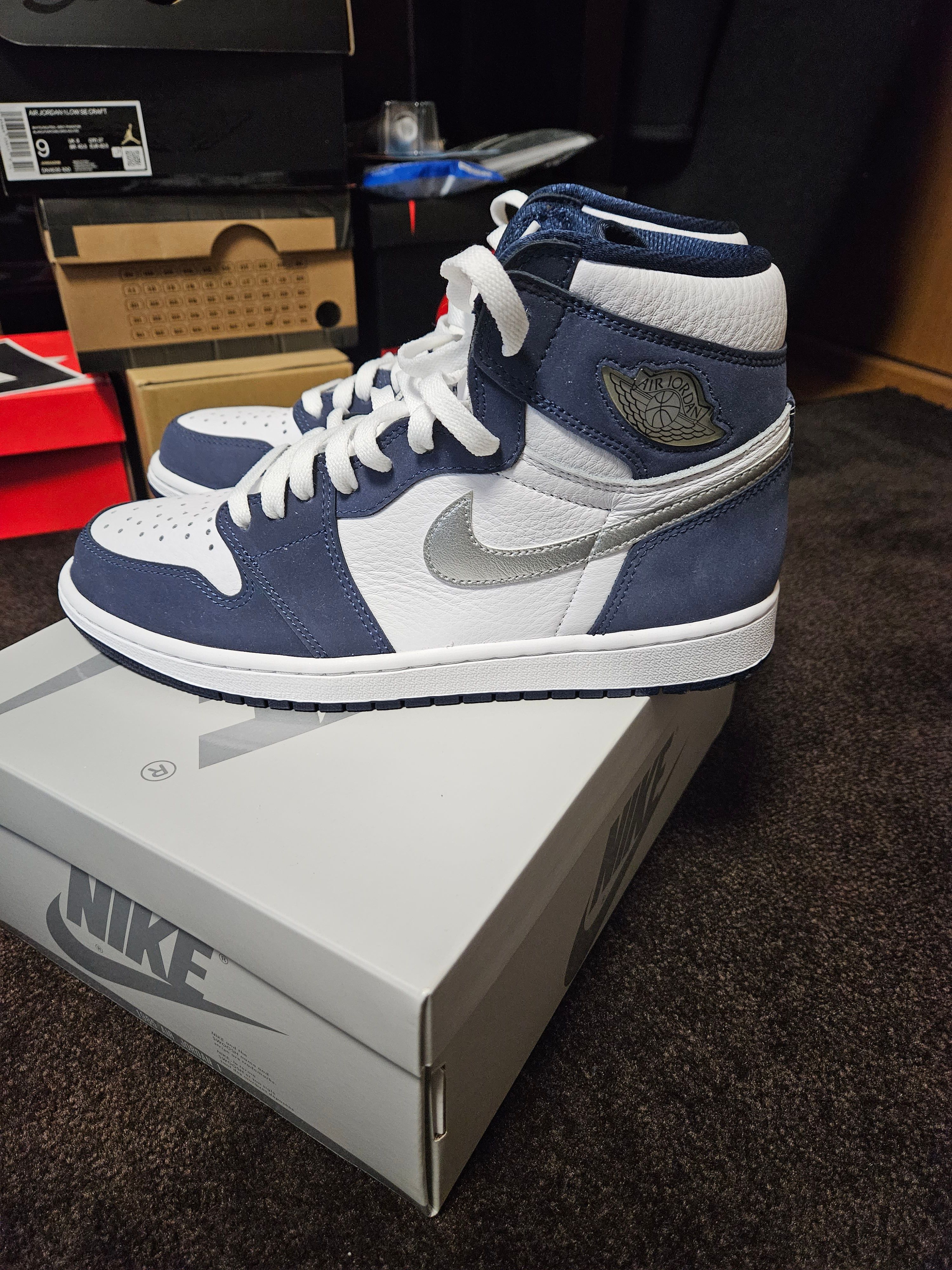 Nike Air Jordan 1 High OG CO.JP "White/Midnight Navy" (2020)(ブリーフケースなし)