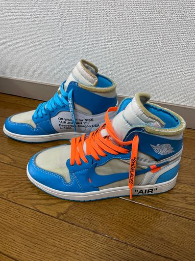 Off-White × Nike Air Jordan 1 High UNC "White/Dark Powder Blue"