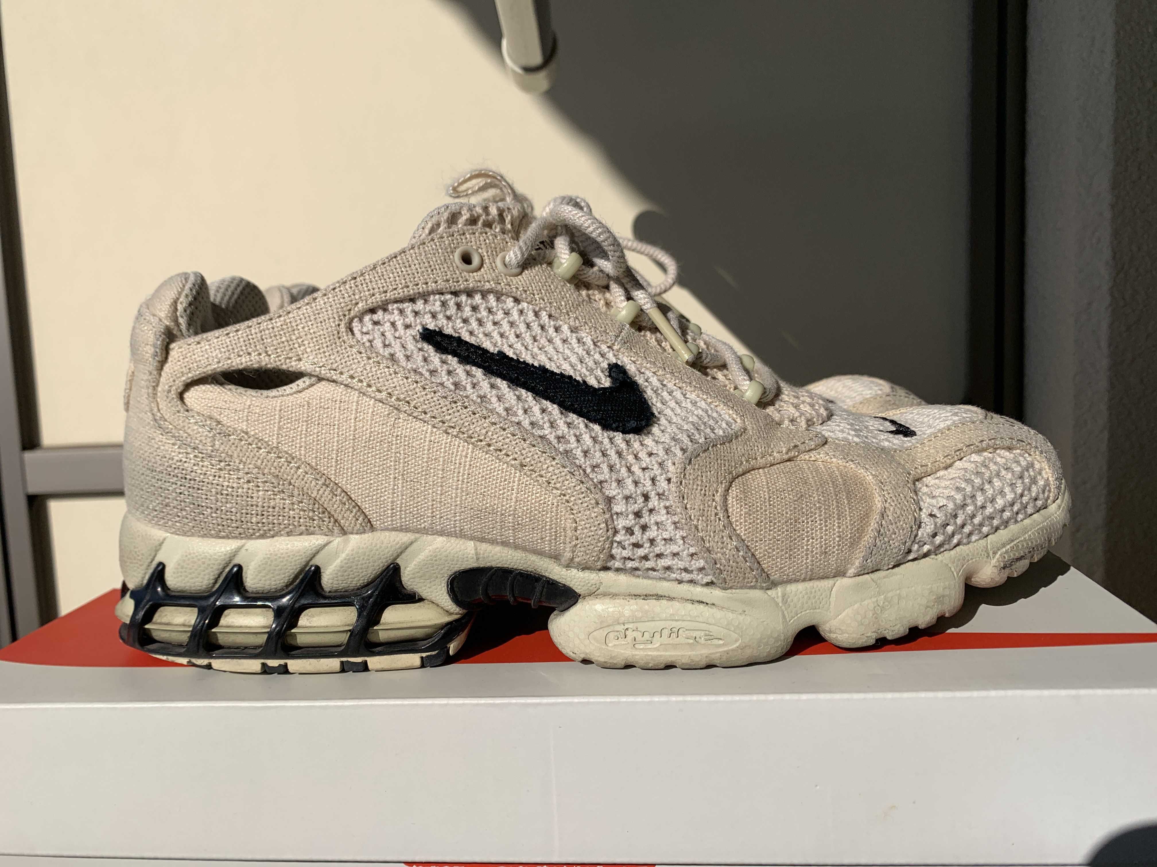 Stussy × Nike Air Zoom Spiridon CG 2 "Fossil/Black"