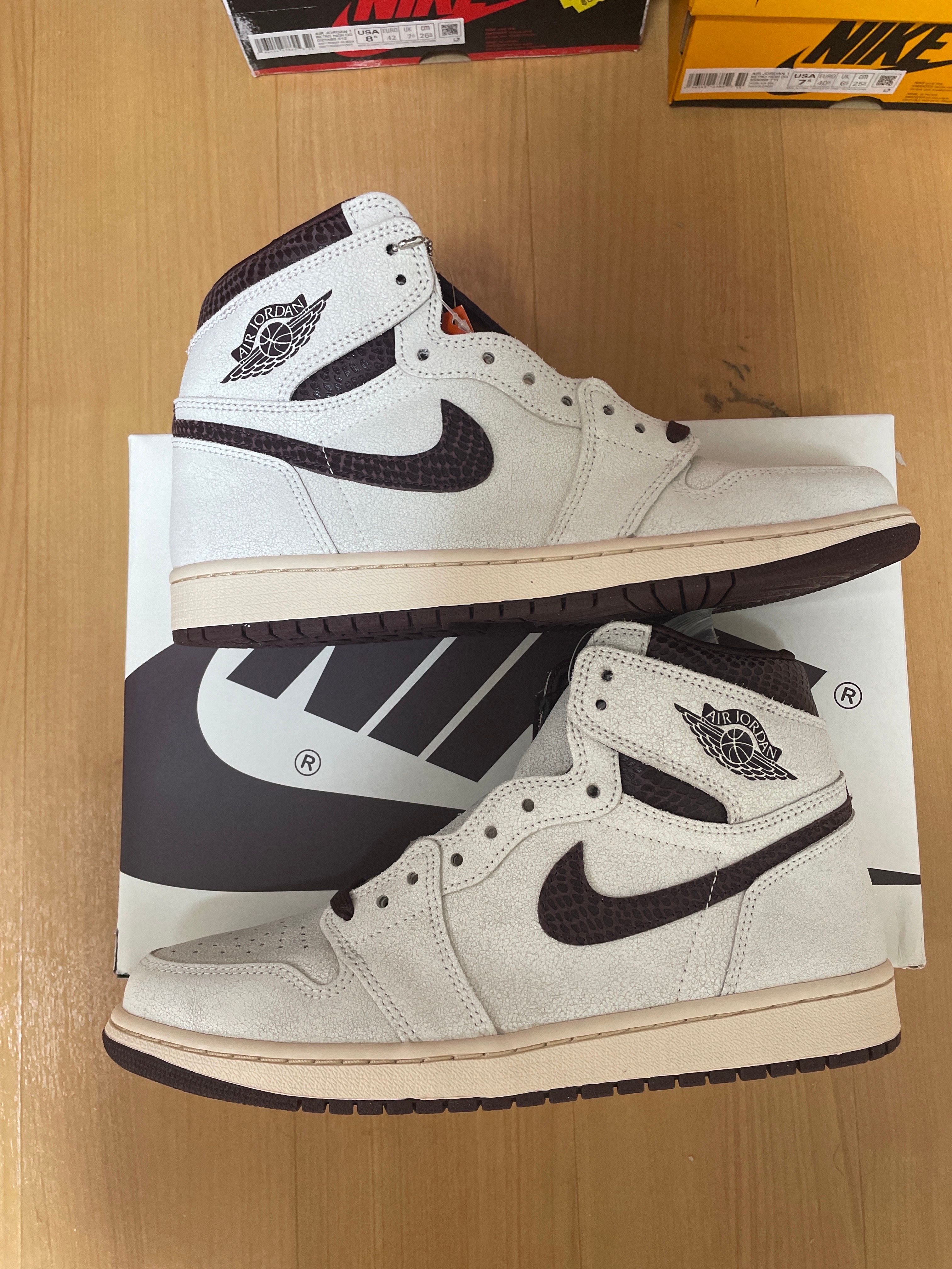 A Ma Maniere × Nike Air Jordan 1 Retro High OG "Sail and Burgundy"