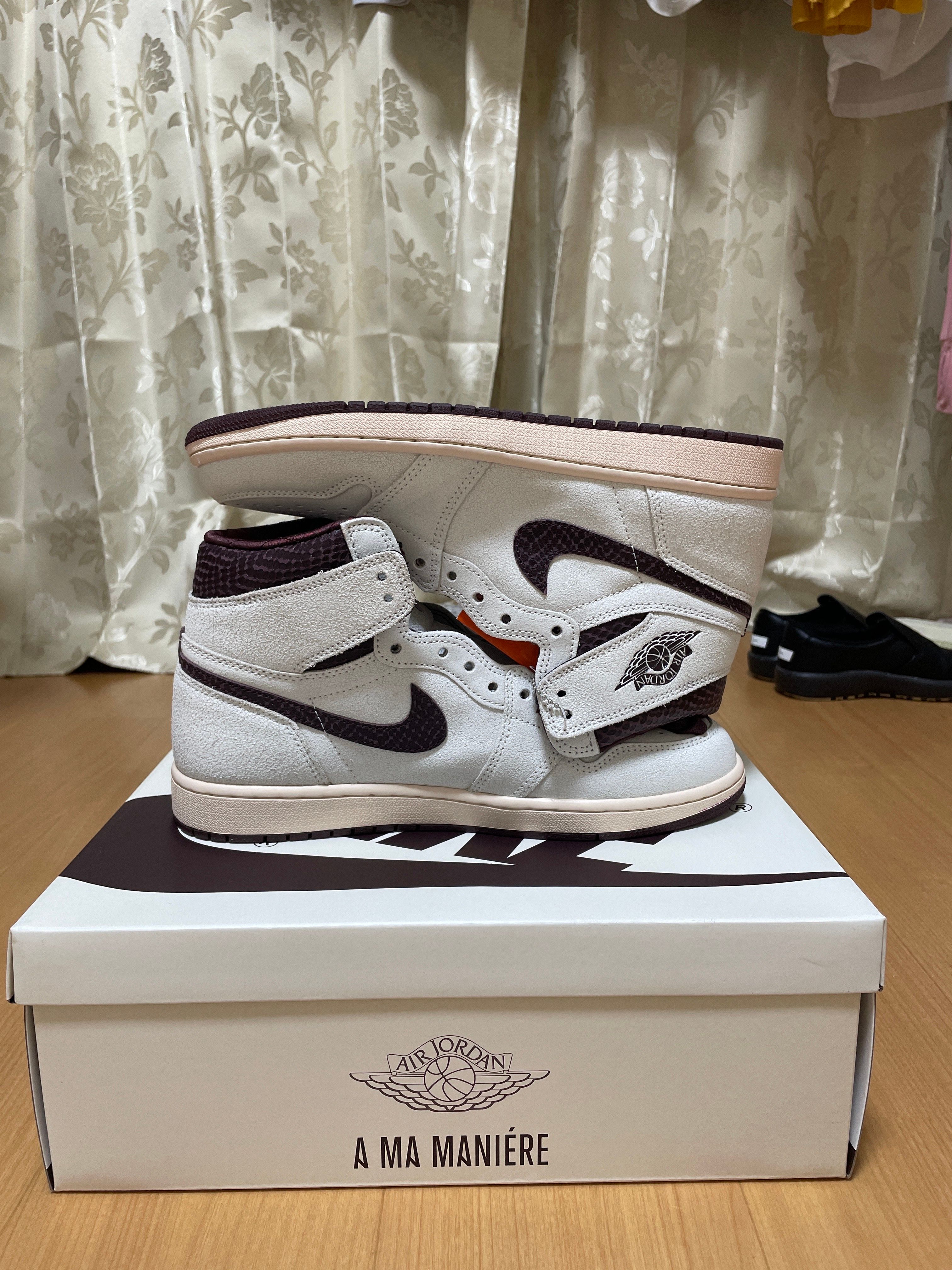 A Ma Maniere × Nike Air Jordan 1 Retro High OG "Sail and Burgundy"