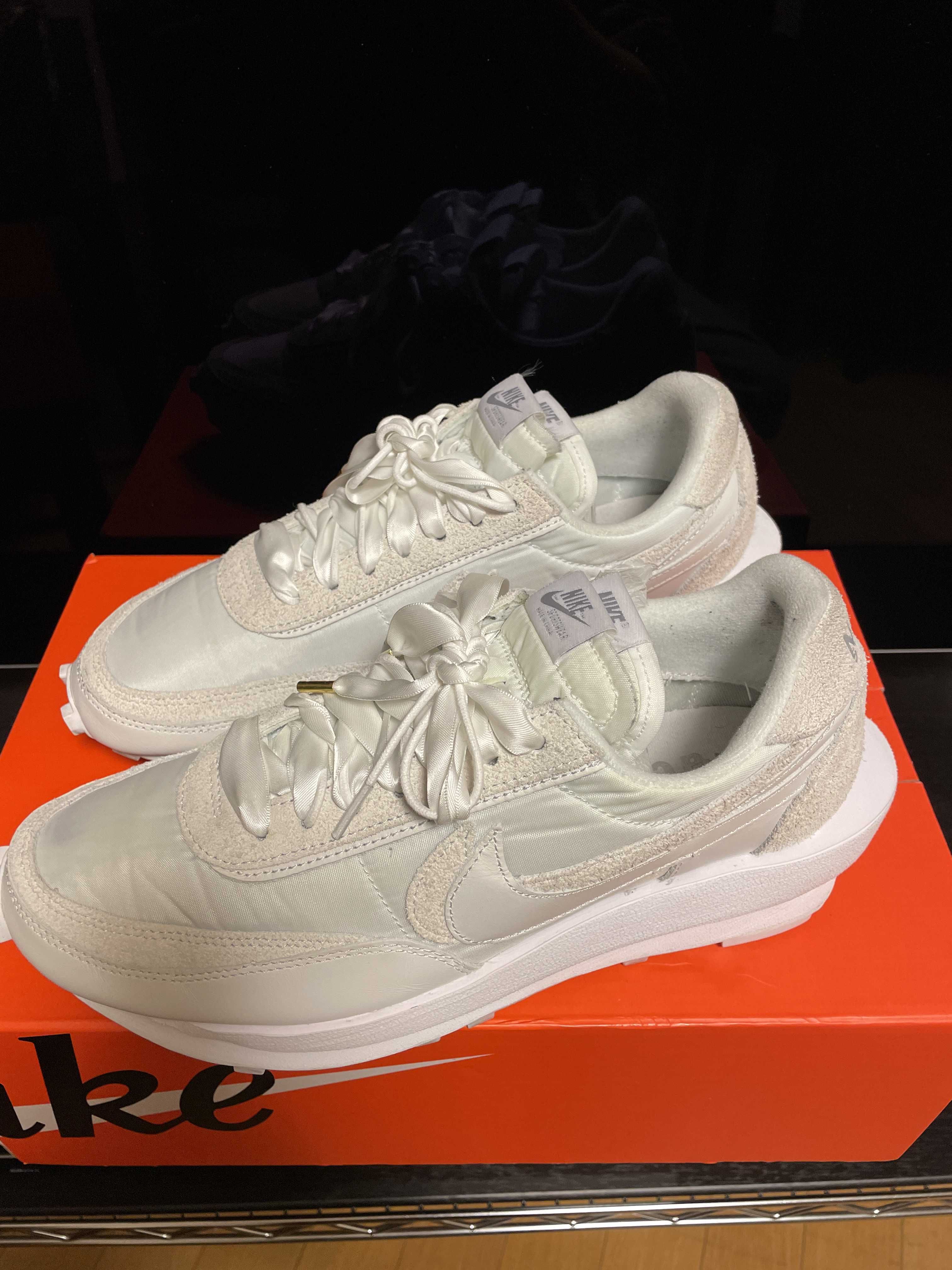 sacai × Nike LDV Waffle "Triple White"