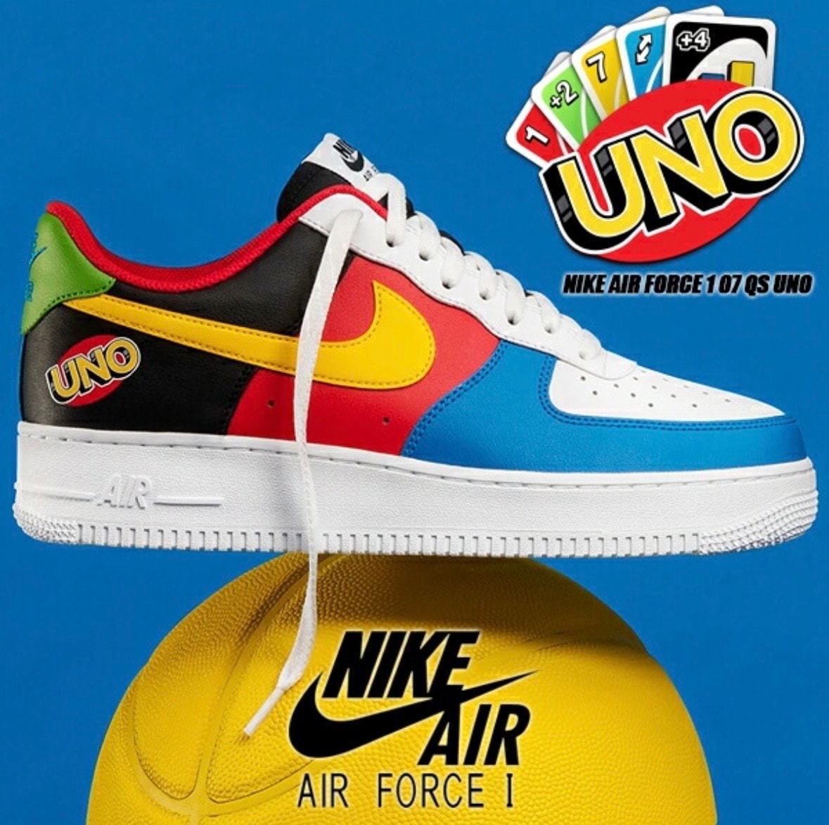 UNO x Nike Air Force 1 Low "White/Yellow/University Red"