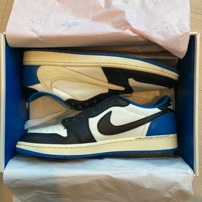 Travis Scott × fragment design × Nike Air Jordan 1 Low OG SP "Military Blue"