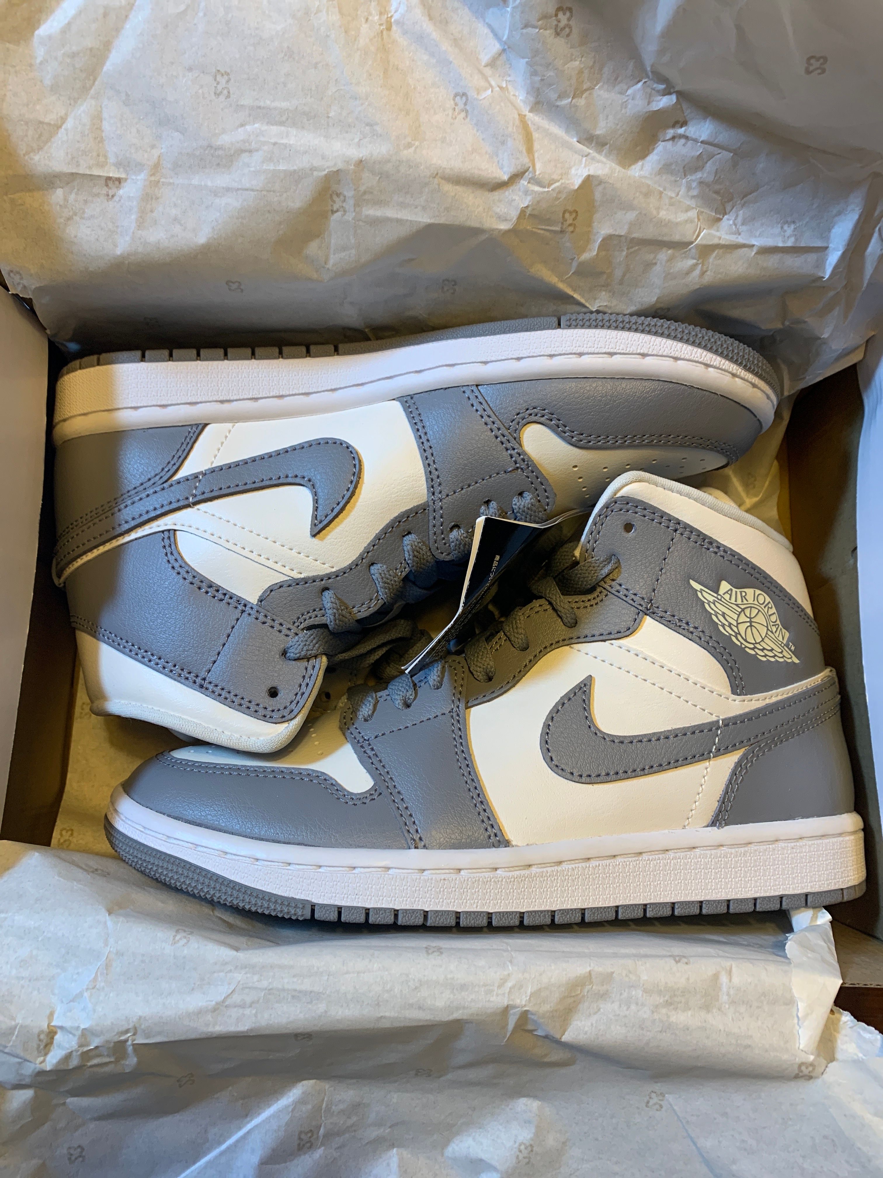 Nike Women's Air Jordan 1 Mid "Grey/Sail"