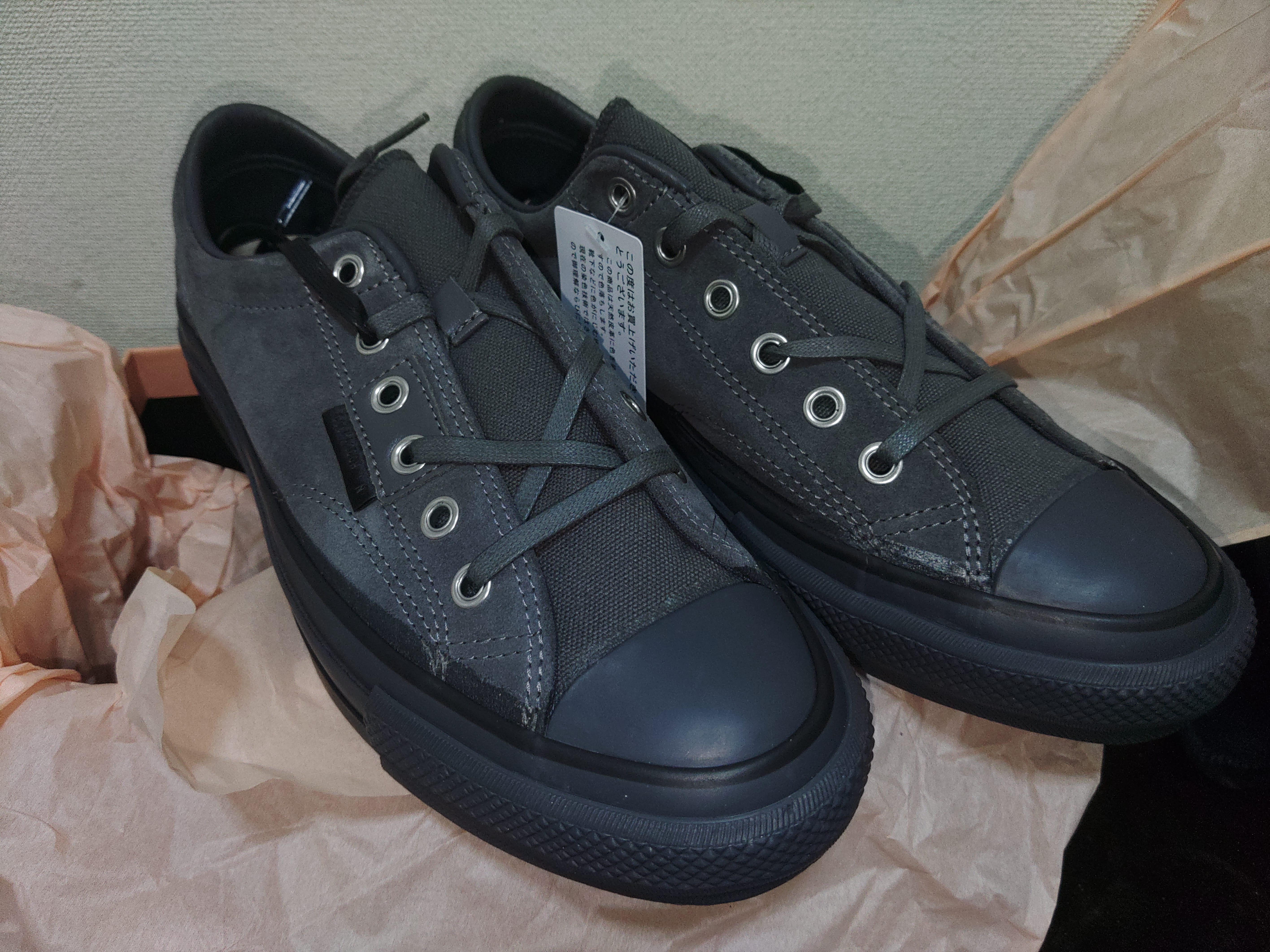 エヌハリウッド コンパイル × コンバース アディクト チャックテイラー スウェード NH OX "グレー"