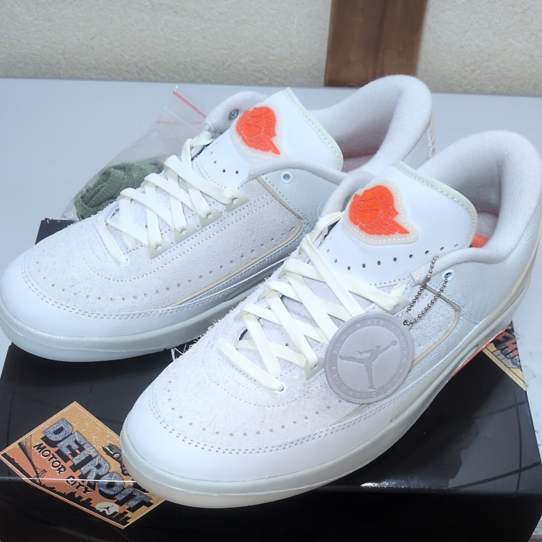 Shelflife × Nike Air Jordan 2 Low "Sail/Light Bone and Mandarin" 