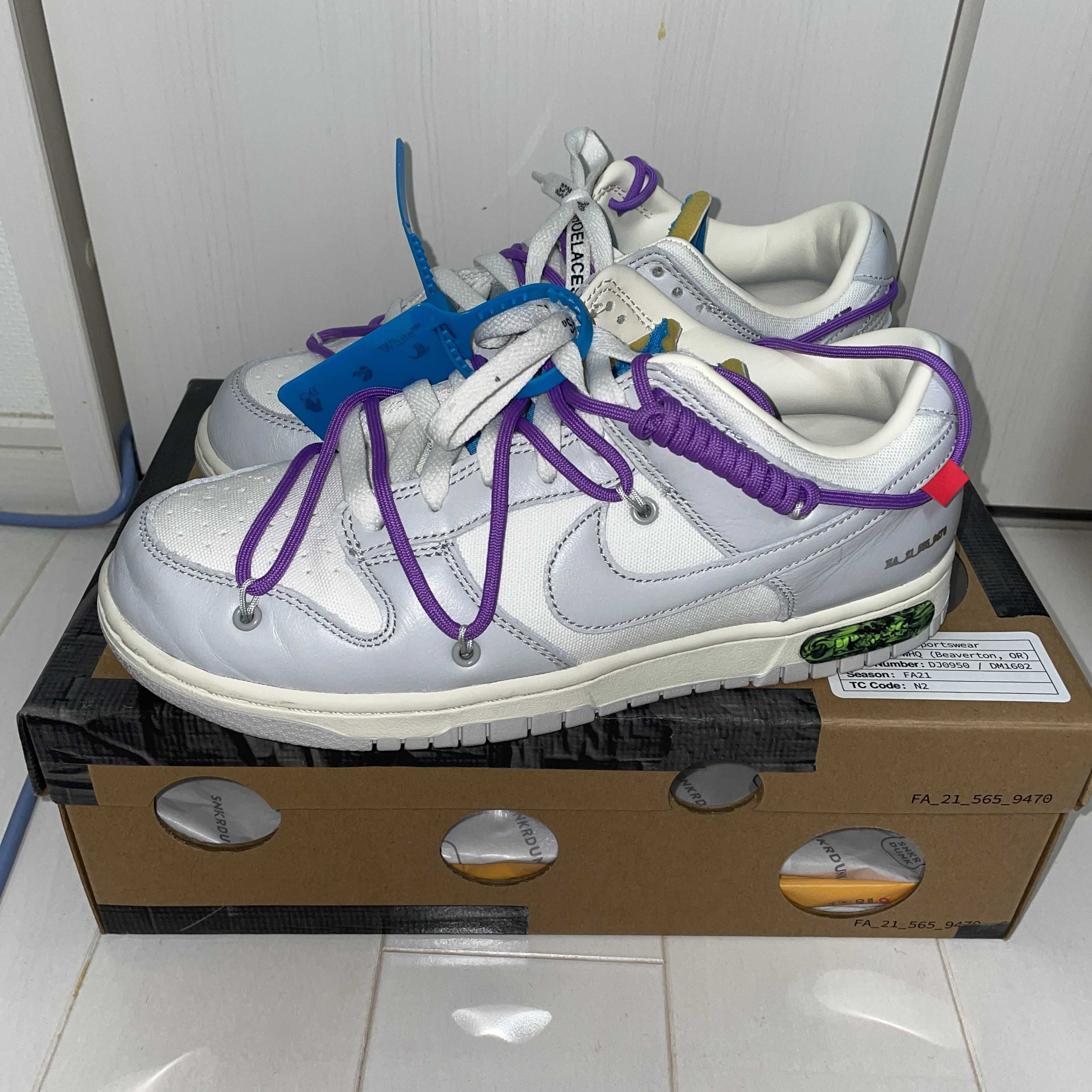 Off-White × Nike Dunk Low "Sail/Neutral Gray"