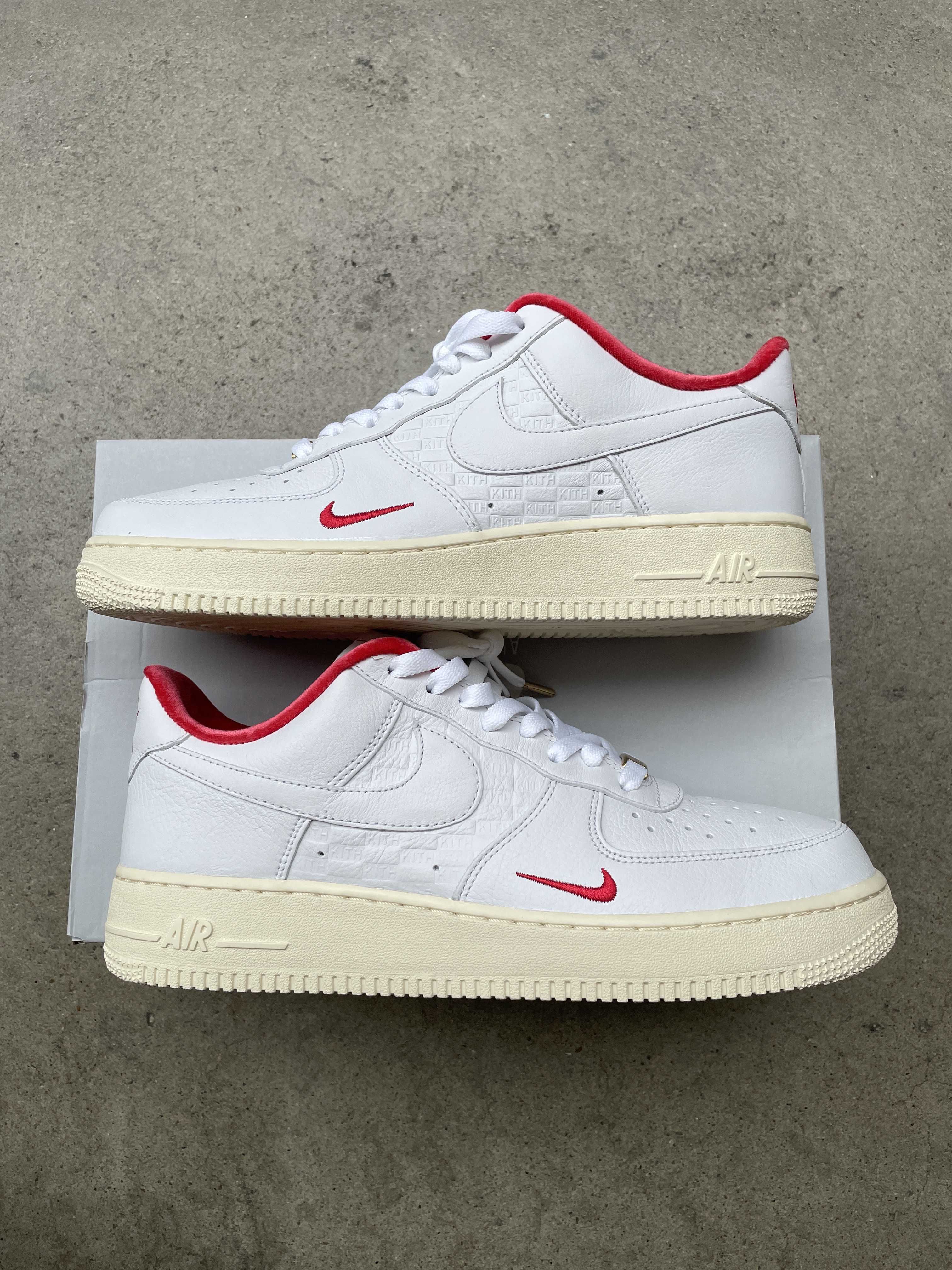 KITH × Nike Air Force 1 Low "White/Red"