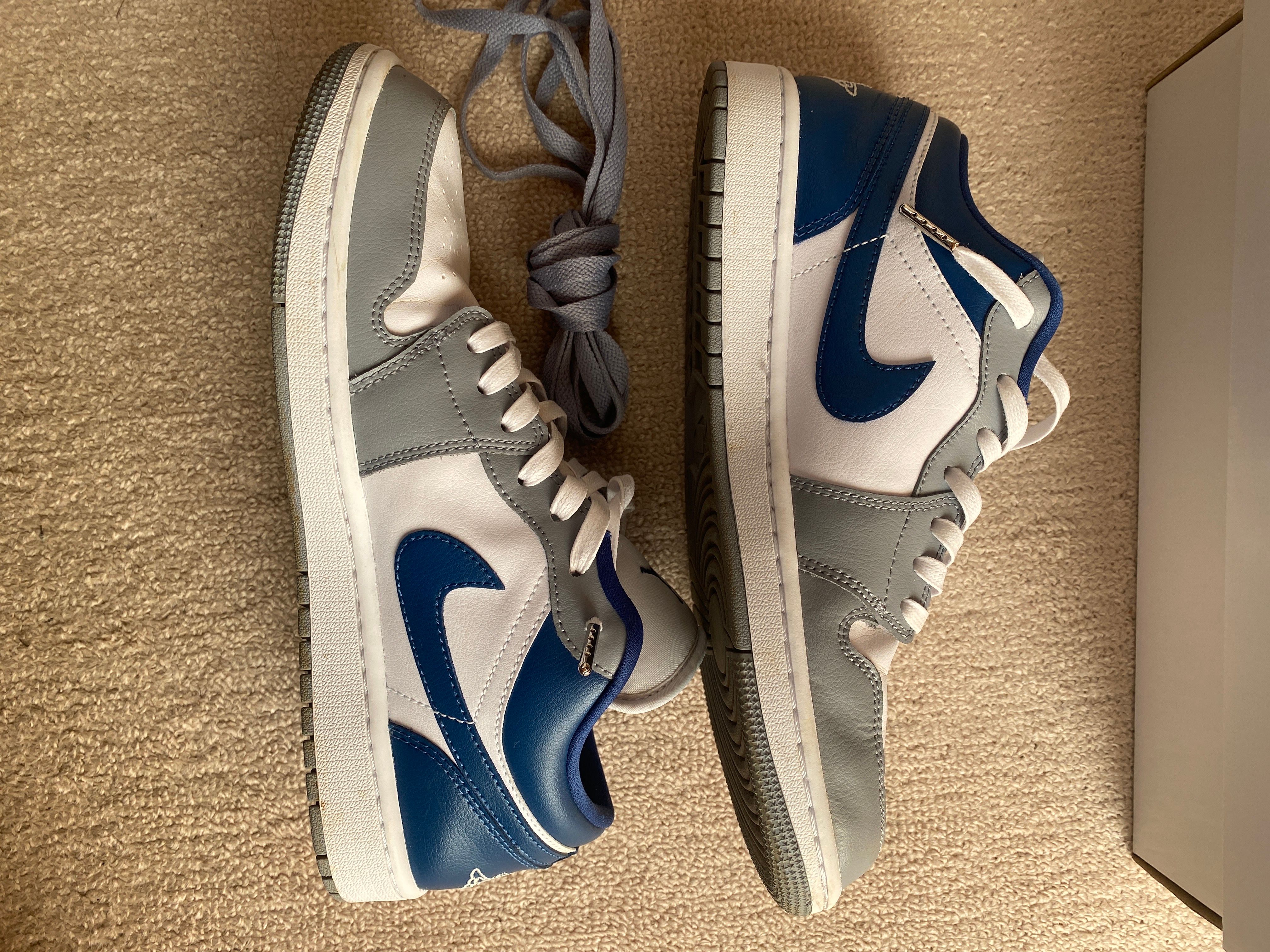 Nike Women's Air Jordan 1 Low "Grey and Blue"