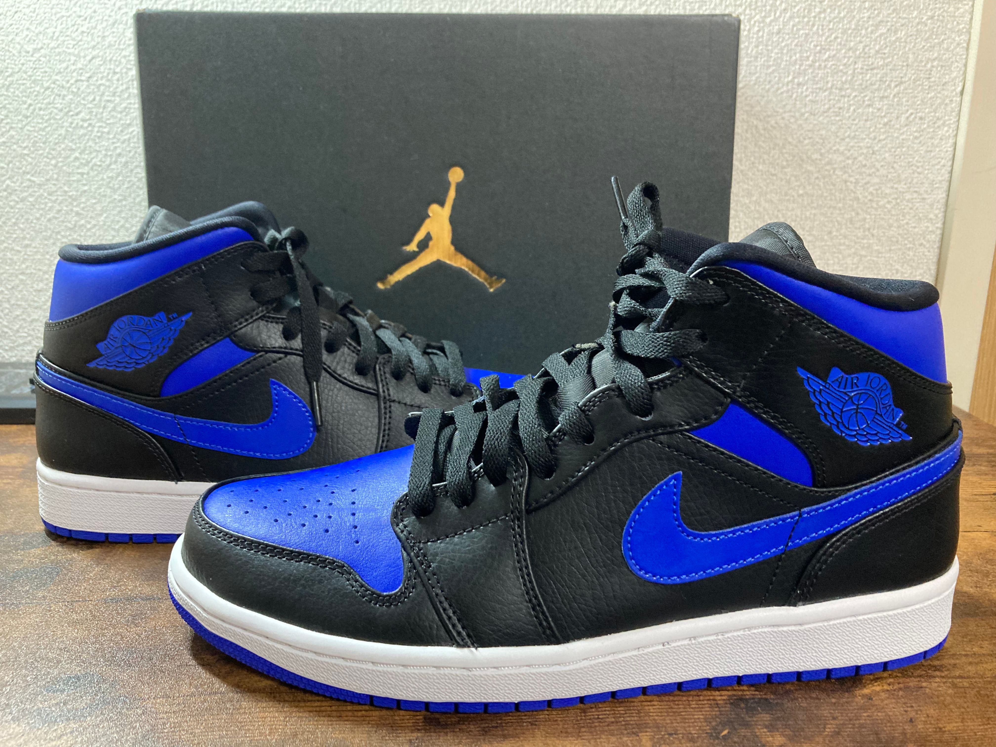 NIKE AIR JORDAN 1 MID "BLACK/BLUE"