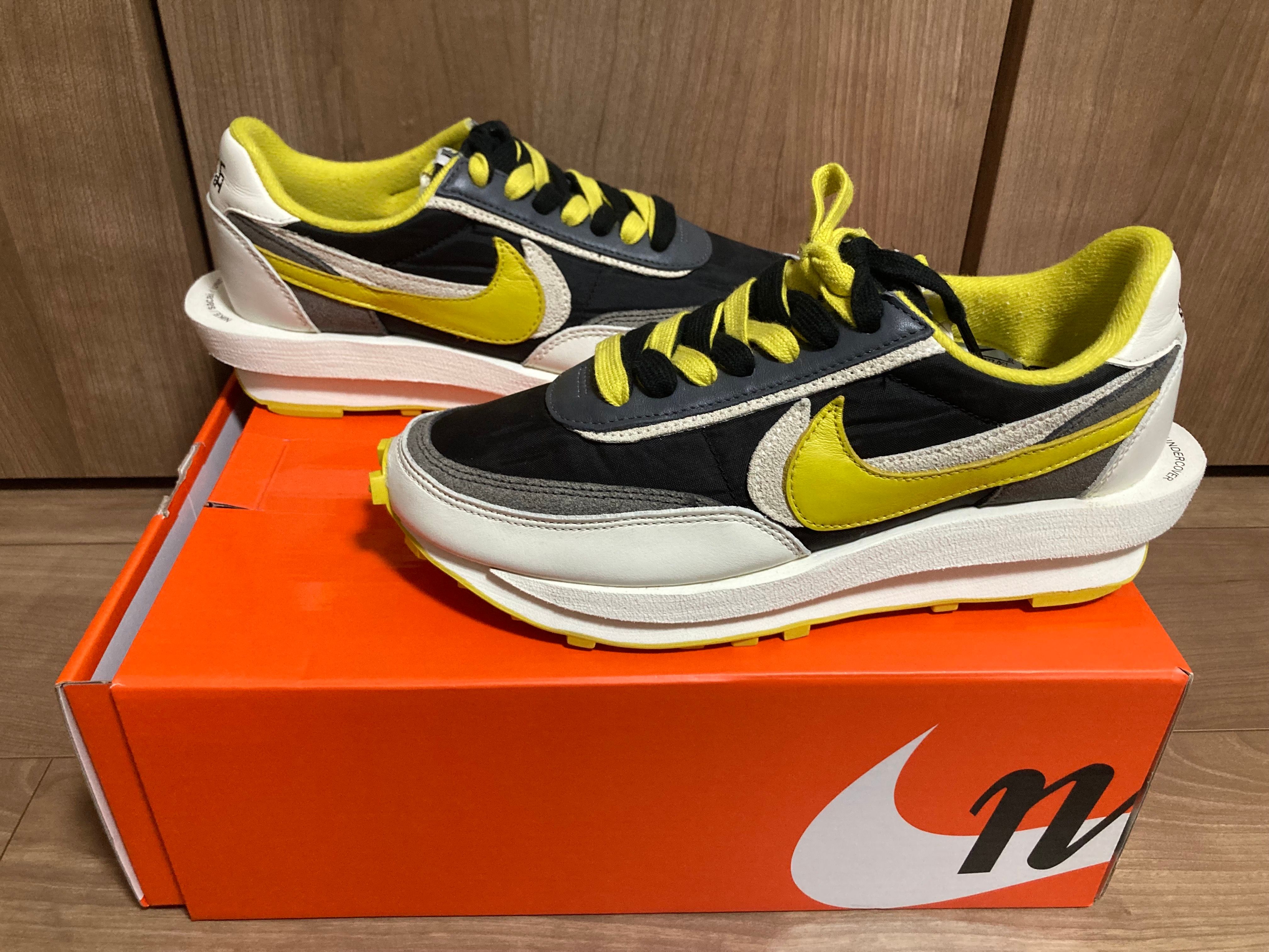 UNDERCOVER × sacai × Nike LD Waffle "Black/Sail-Dark Grey-Bright Citron"