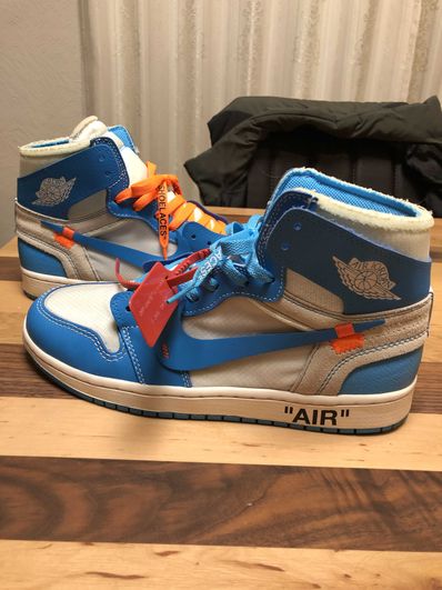 Off-White × Nike Air Jordan 1 High UNC "White/Dark Powder Blue"