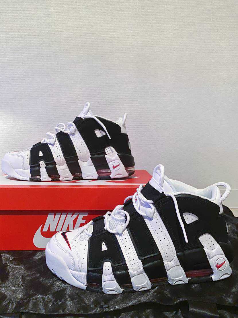 NIKE AIR MORE UPTEMPO "WHITE/BLACK/UNIVERSITY RED"(2020)