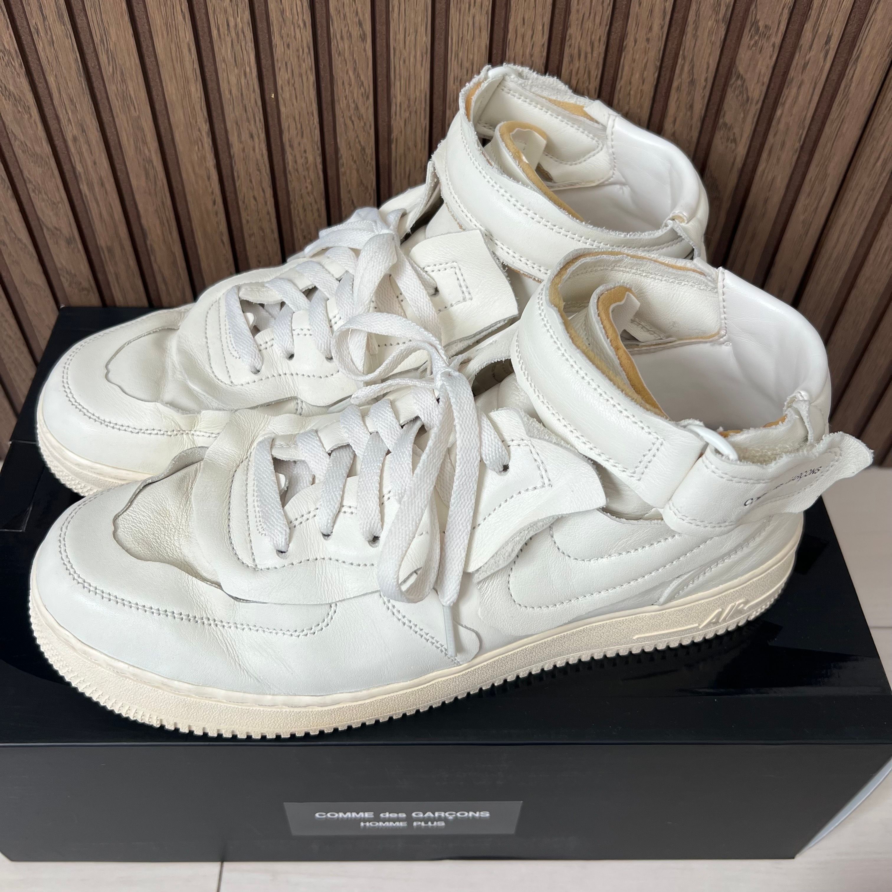 COMME des GARCONS × Nike Air Force 1 Mid "White"