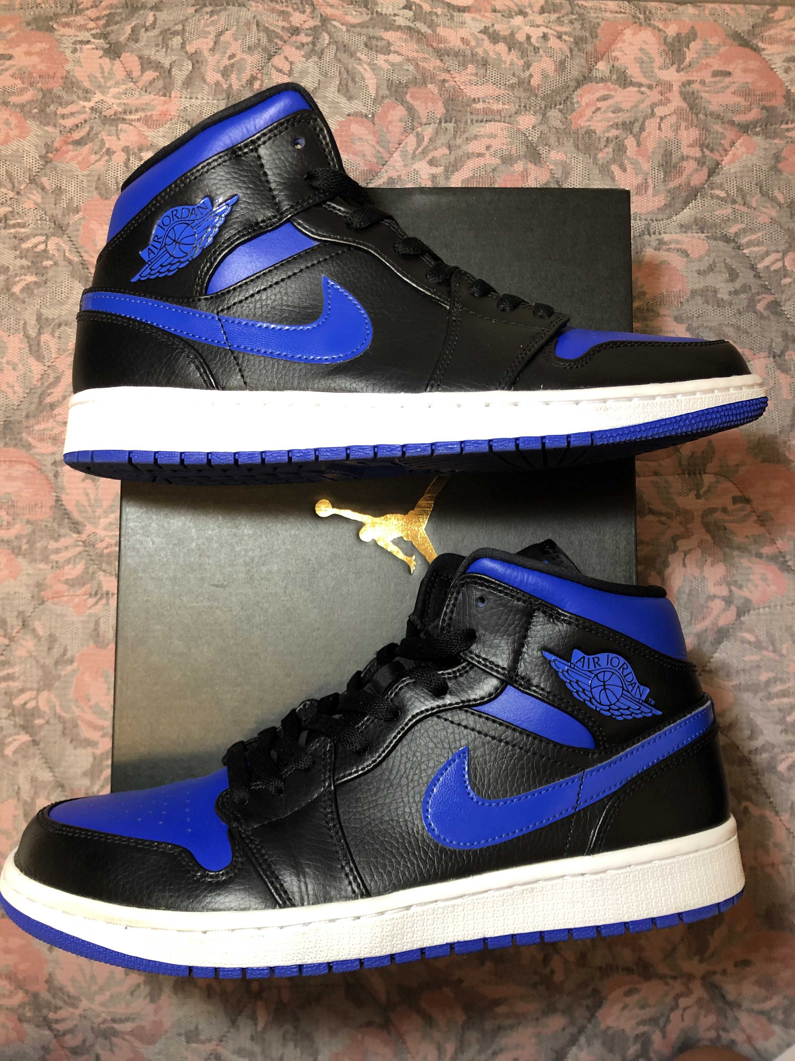 NIKE AIR JORDAN 1 MID "BLACK/BLUE"