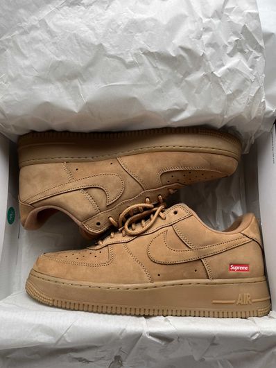 Supreme × Nike Air Force 1 Low "Flax/Wheat"