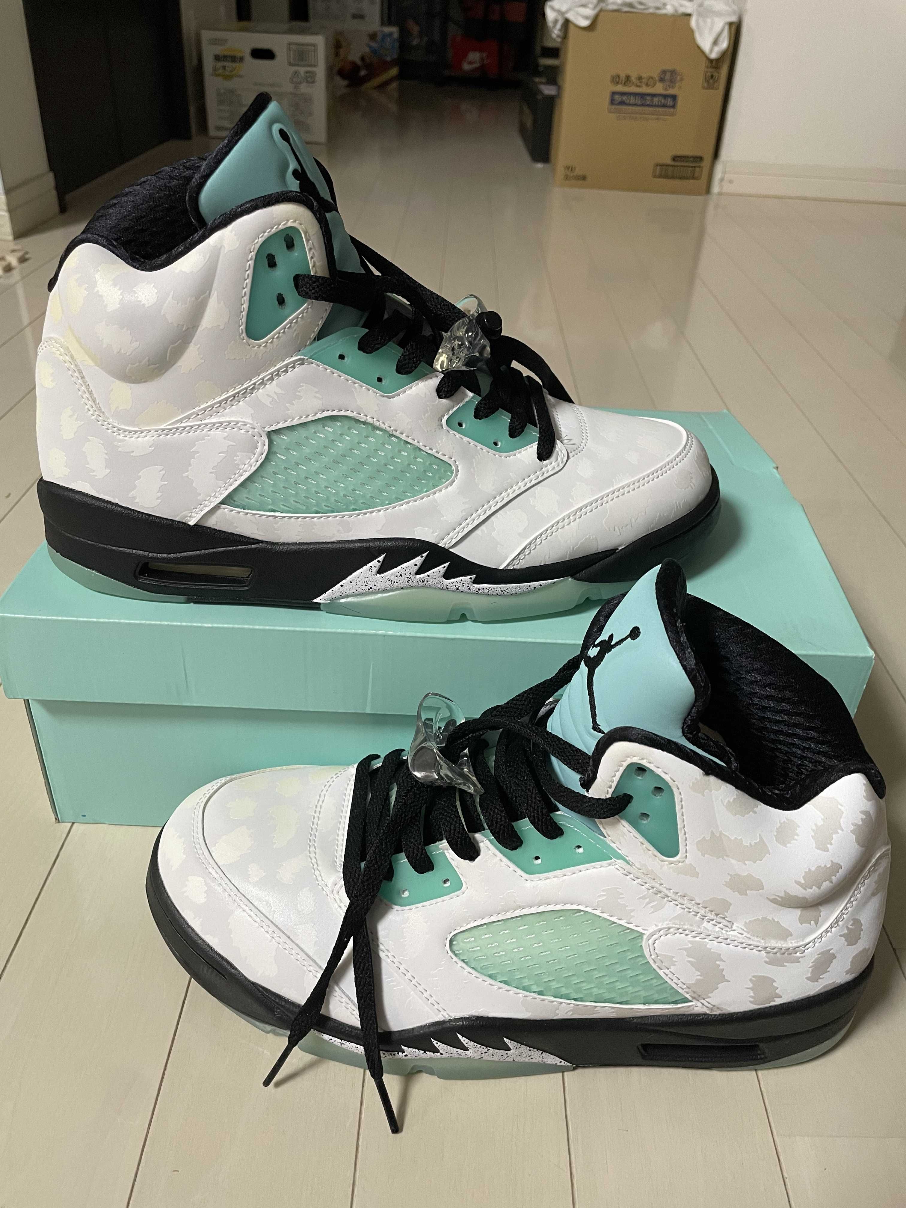 Nike Air Jordan 5 "White/Black/Island Green"