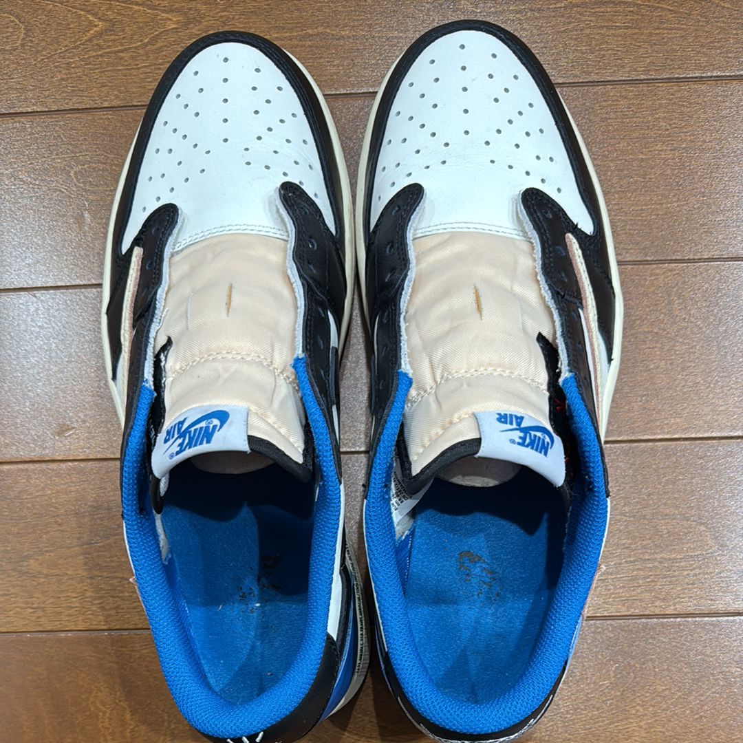 Travis Scott × fragment design × Nike Air Jordan 1 Low OG SP "Military Blue"