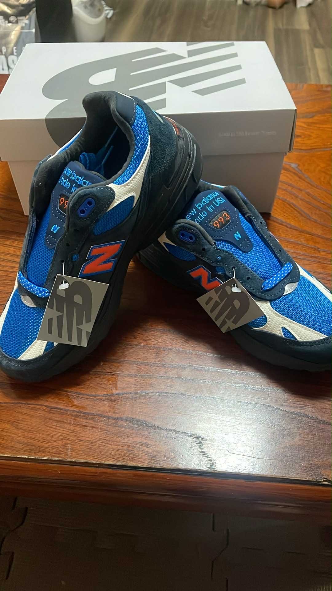 KITH × New Balance 993 Madison Square Garden "Navy/Princess Blue"