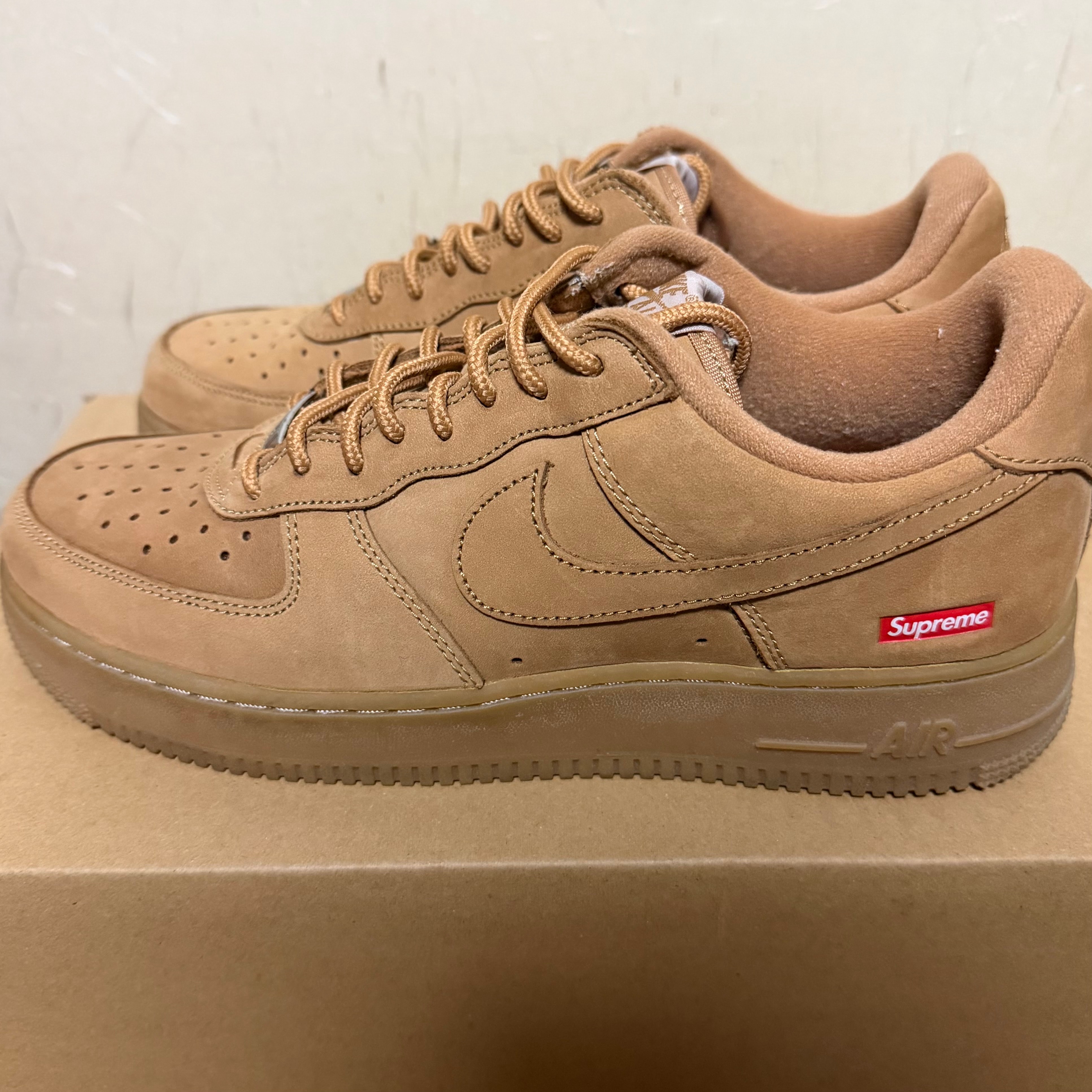 Supreme × Nike Air Force 1 Low "Flax/Wheat"