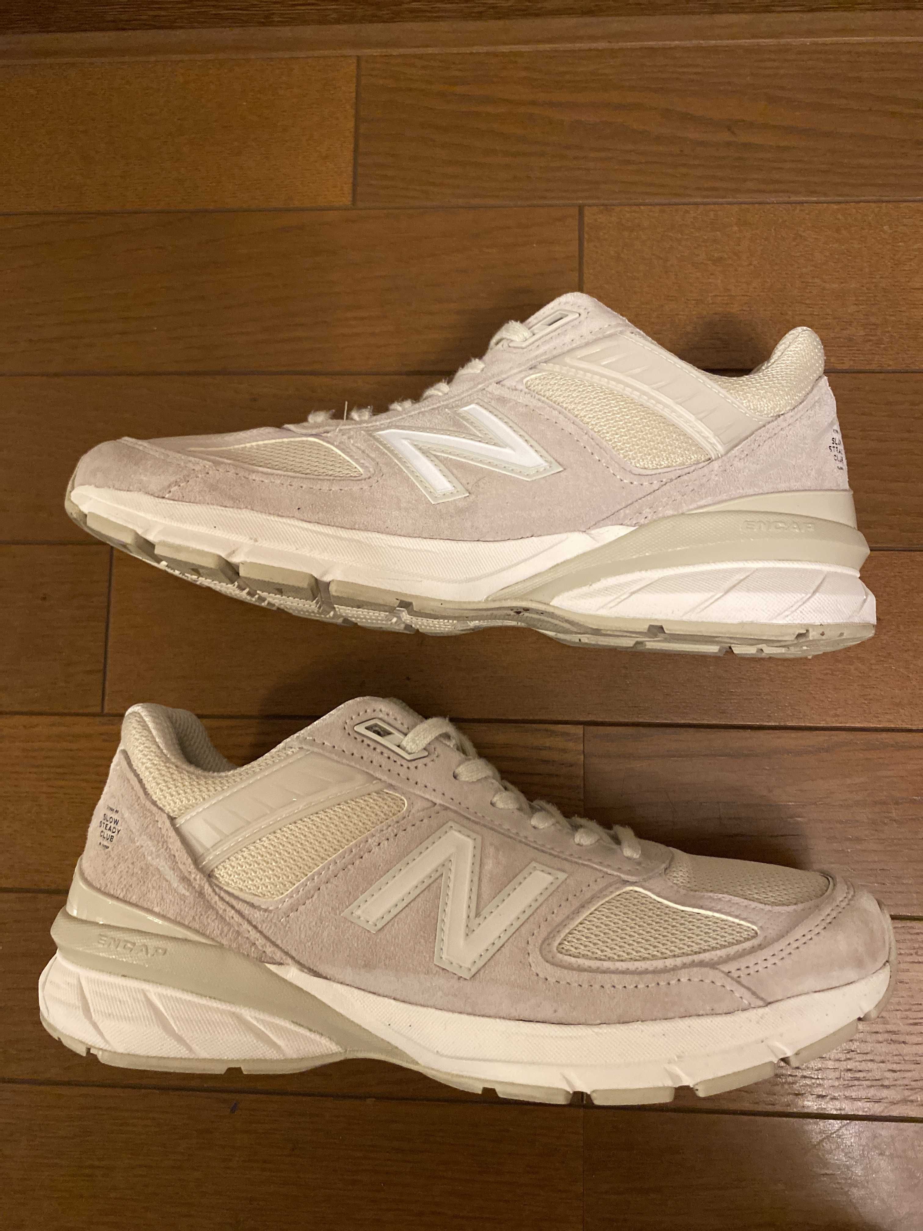 SLOW STEADY CLUB × New Balance 990V5 Made in USA "Ivory"