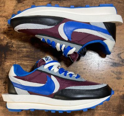 UNDERCOVER × sacai × Nike LD Waffle "Night Maroon/Pale Ivory-Ground Grey-Team Royal"