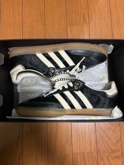Wales Bonner × adidas Samba Pony Tonal Low "Core Black/Cream White"