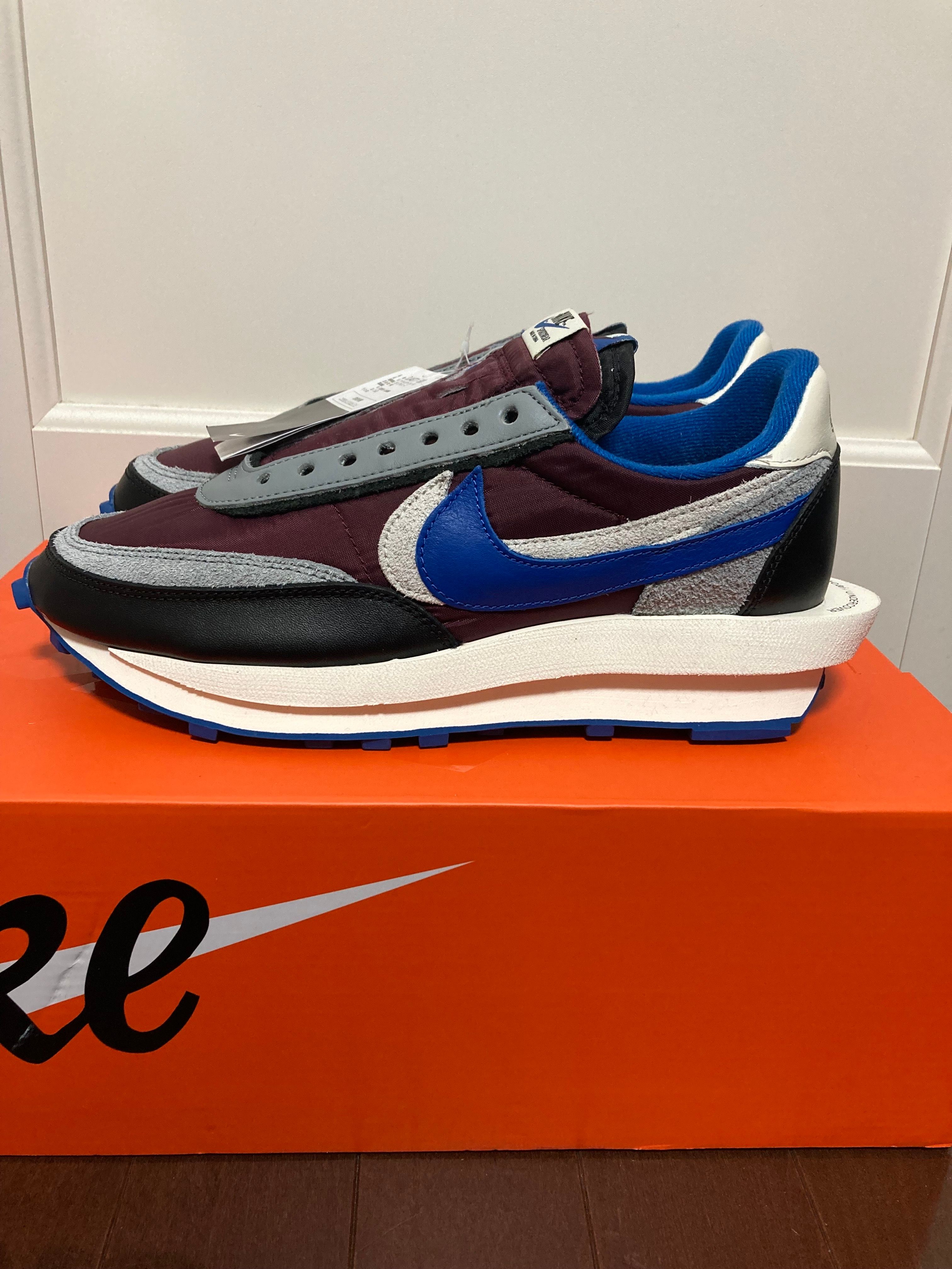 UNDERCOVER × sacai × Nike LD Waffle "Night Maroon/Pale Ivory-Ground Grey-Team Royal"
