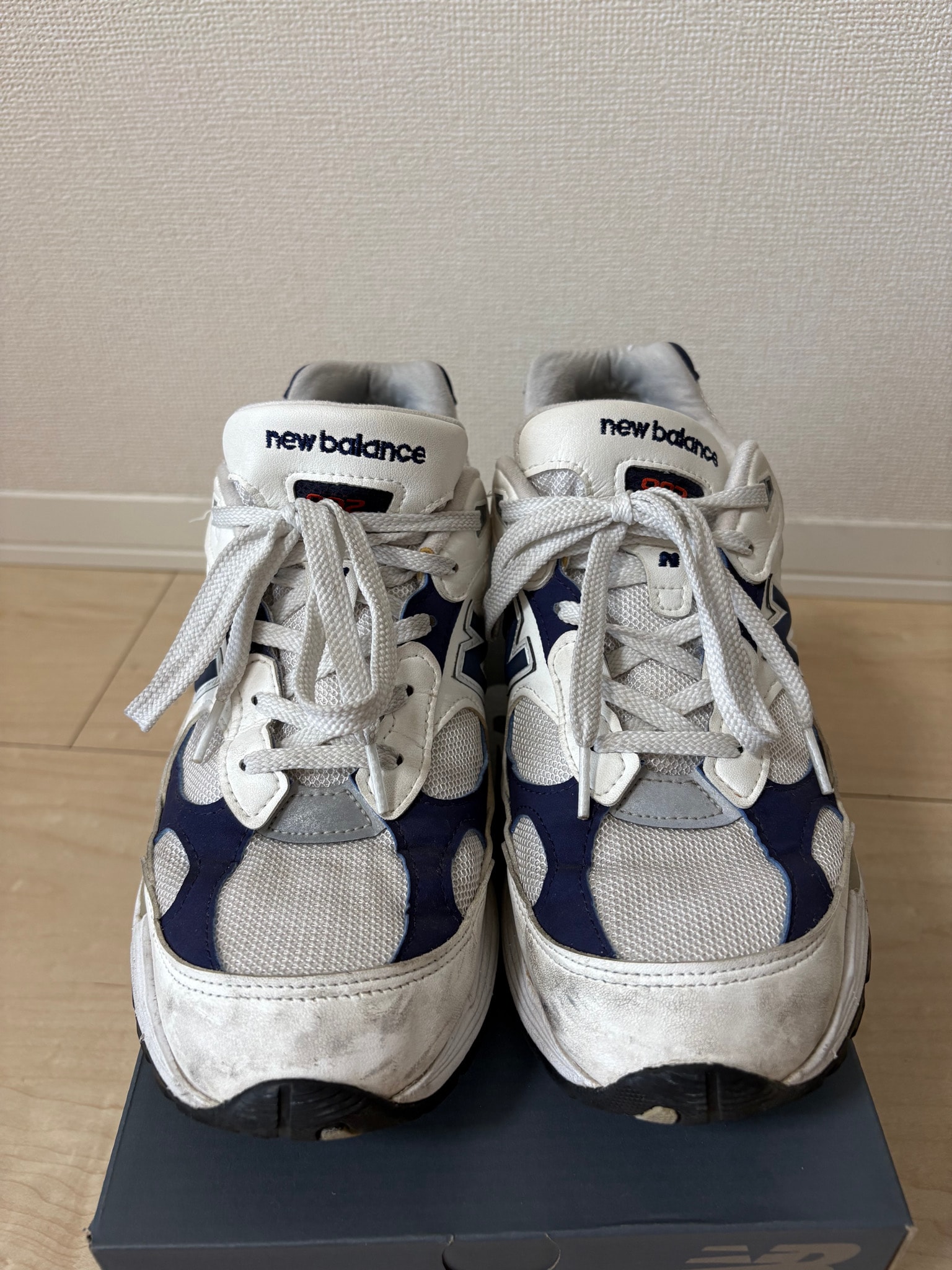 New Balance 992 Made in USA "White Navy"