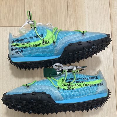 Off-White × Nike Women's Waffle Racer "Vivid Sky"