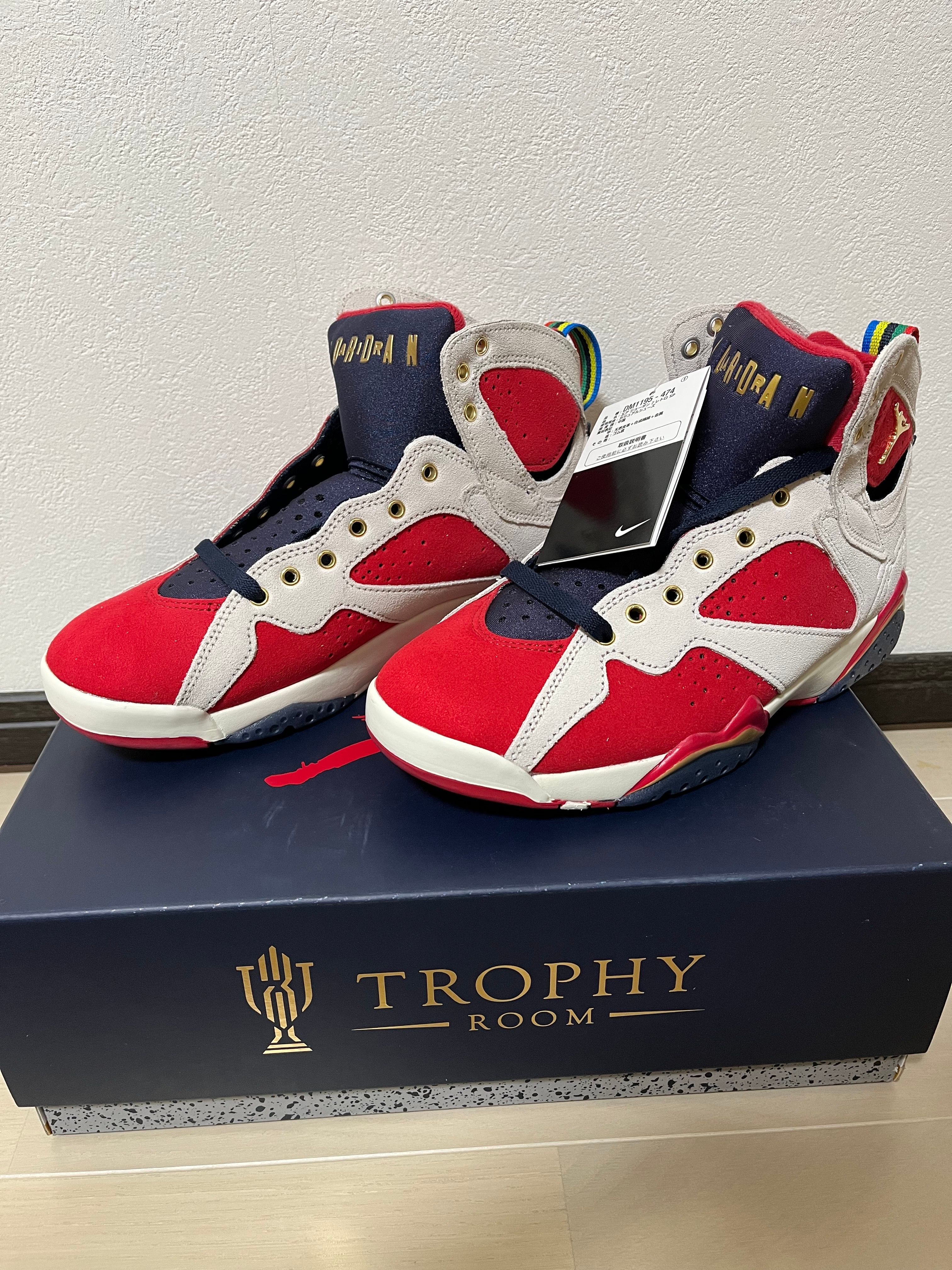 Trophy Room × Nike Air Jordan 7 "True Red and Obsidian"