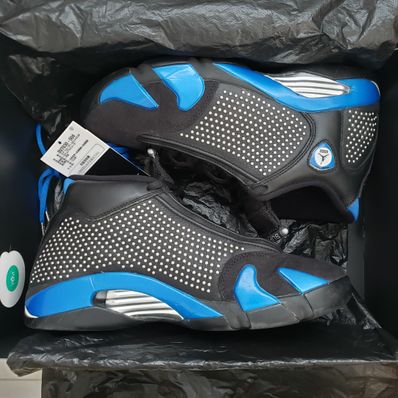 Supreme × Nike Air Jordan 14 Retro "Black/Varsity Royal/Chrome"