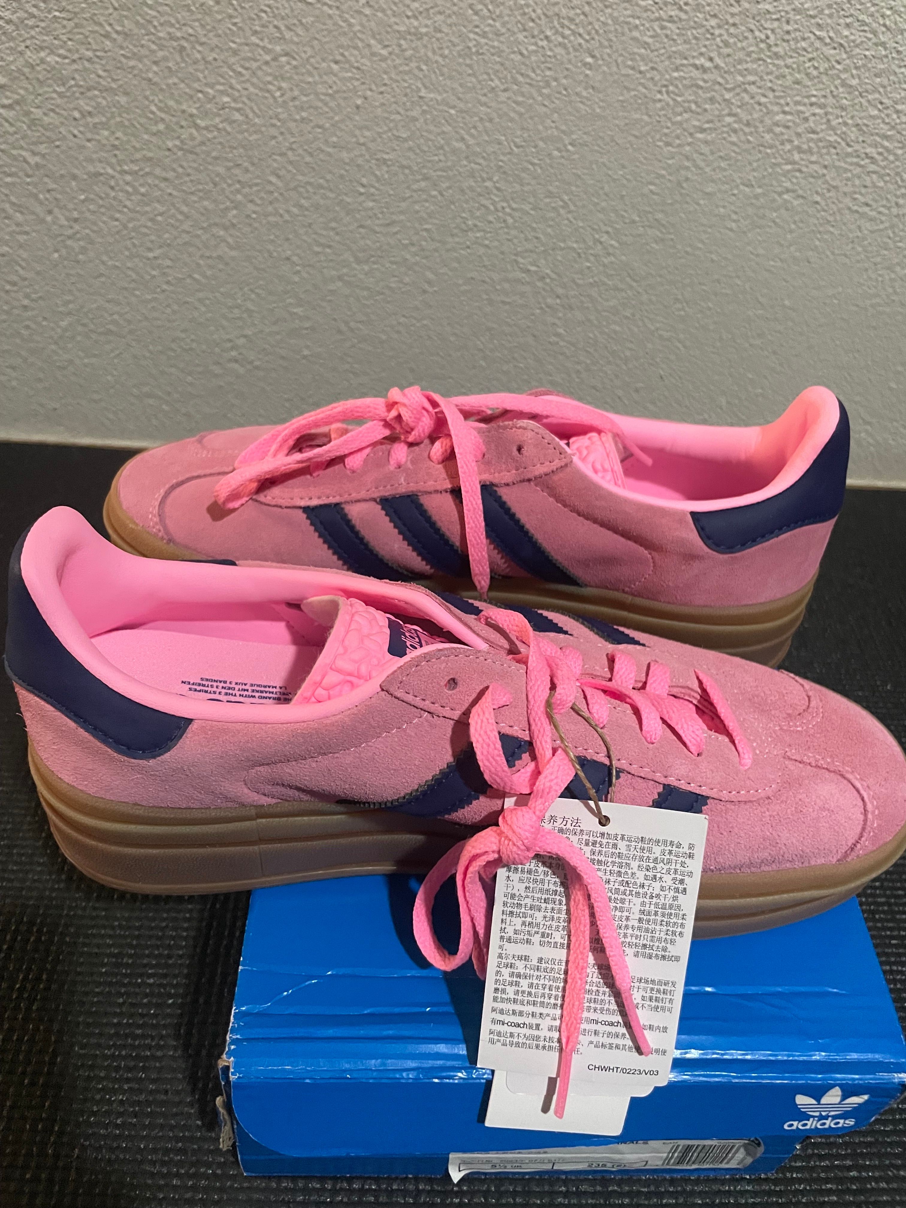 adidas Women's Gazellebold "Pink Glow/Victory Blue/Gum"