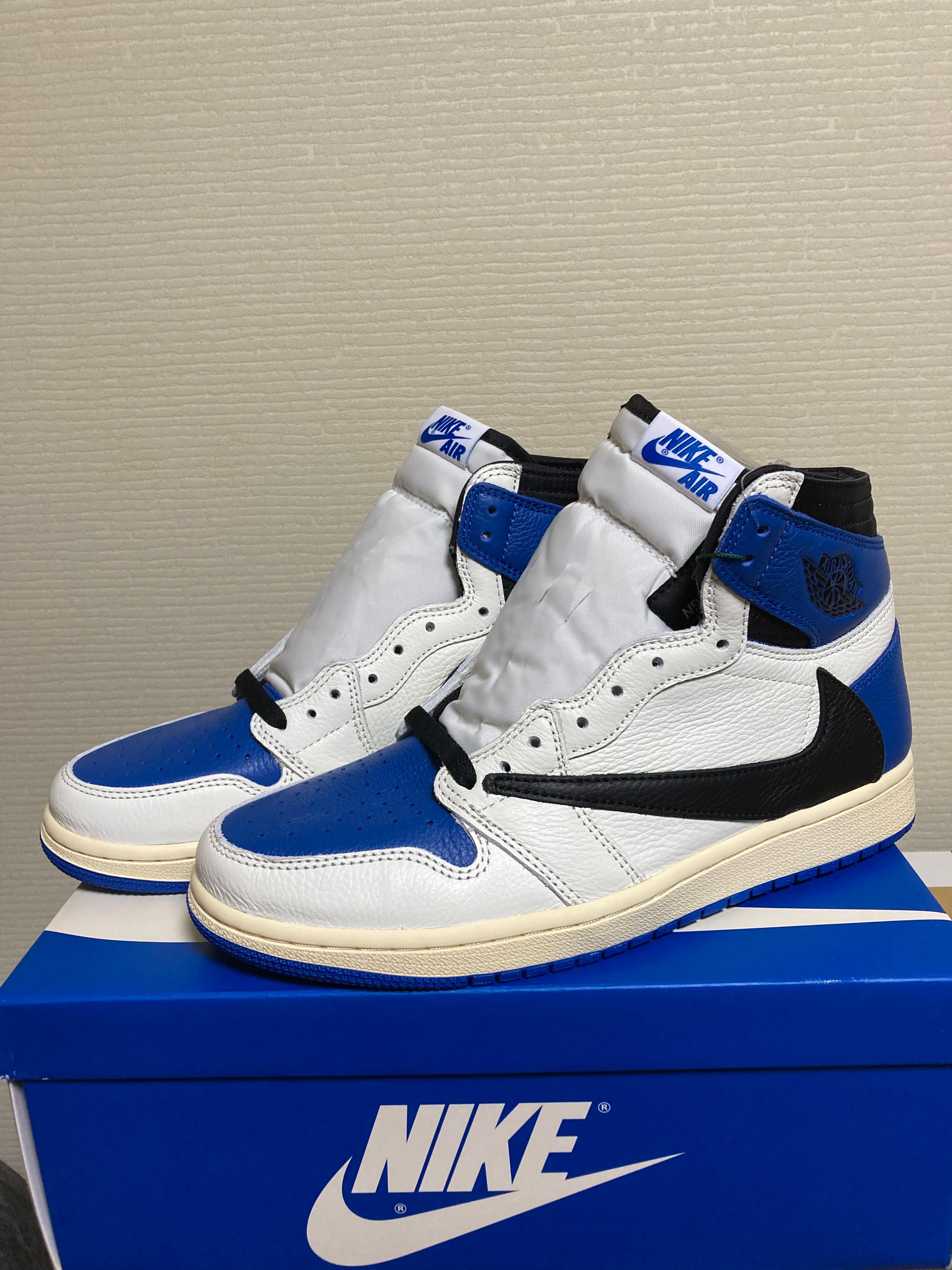 Travis Scott × fragment design × Nike Air Jordan 1 Retro High OG SP "Military Blue"