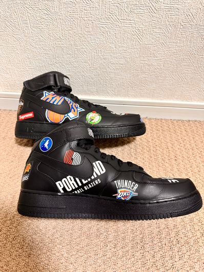 Supreme × NBA × Nike Air Force 1 Mid '07 "Black"