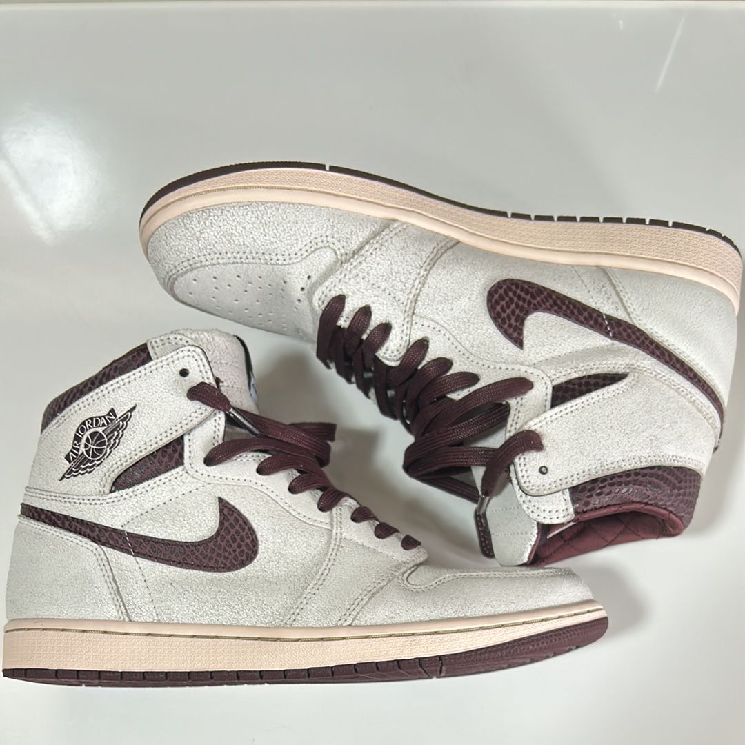 A Ma Maniere × Nike Air Jordan 1 Retro High OG "Sail and Burgundy"